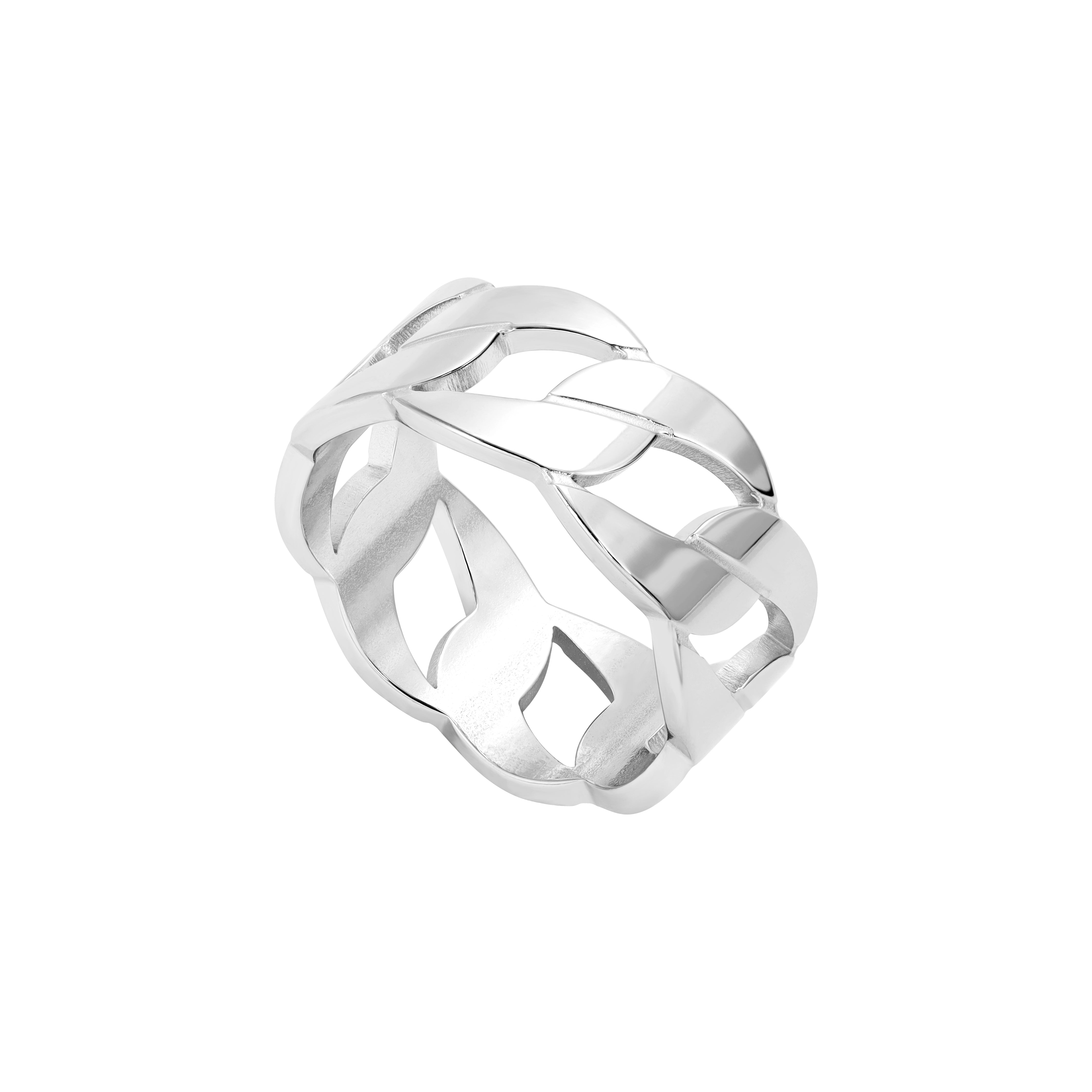 Cuban Link Design Ring unisex Größe 7-12 aus Edelstahl - Taipan Schmuck