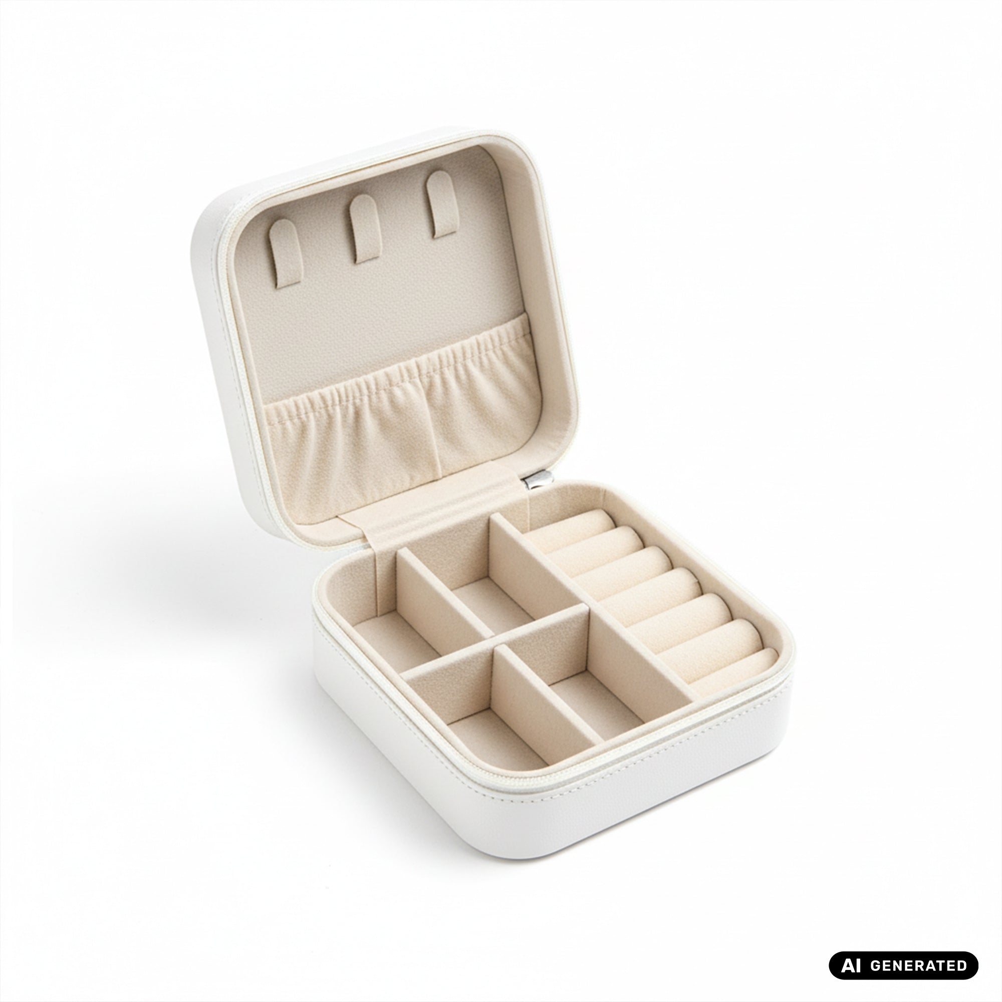 Schmuckbox Schatulle in weiß für Reise und Aufbewahrung Geschenkbox