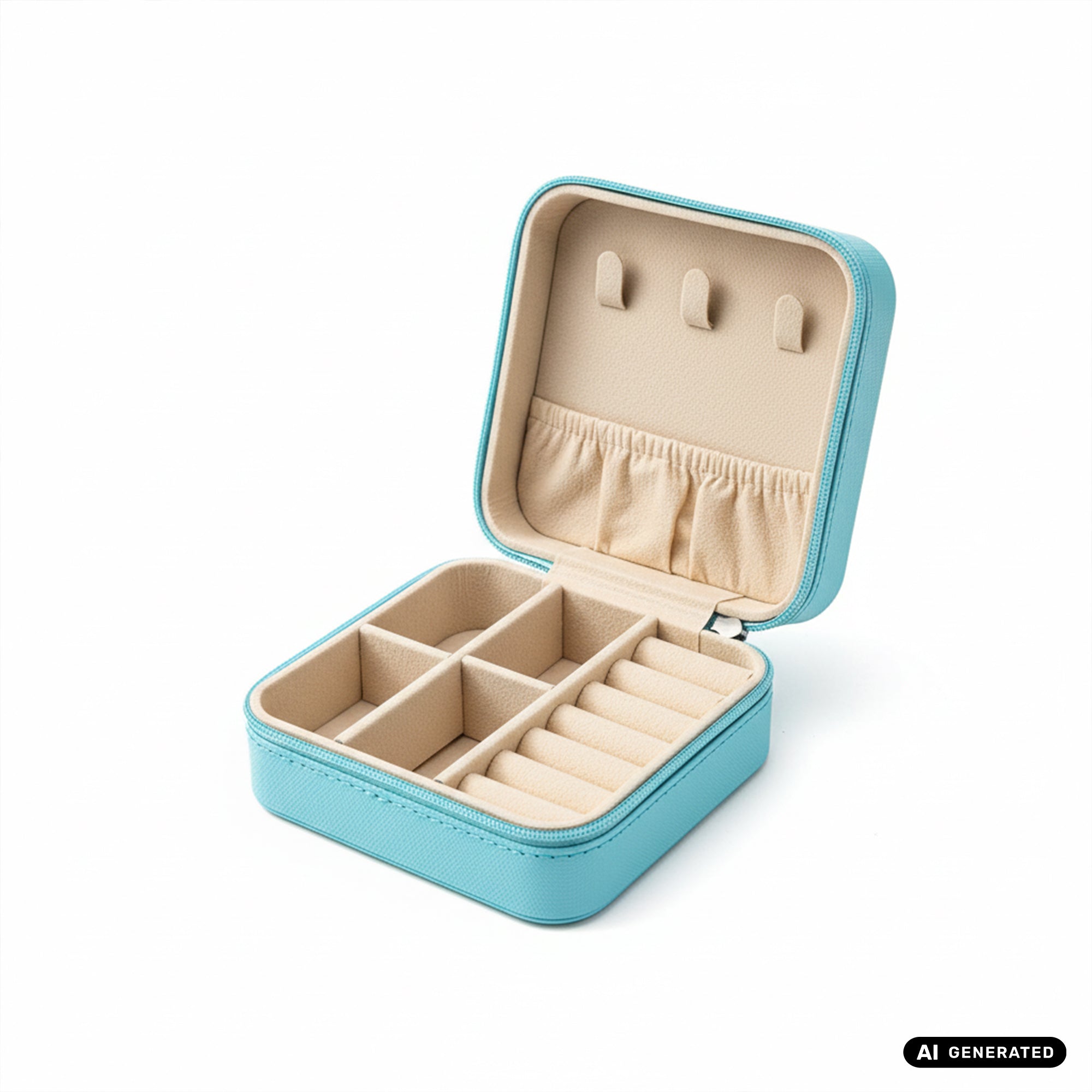 Schmuckbox Schatulle in türkis für Reise und Aufbewahrung Geschenkbox