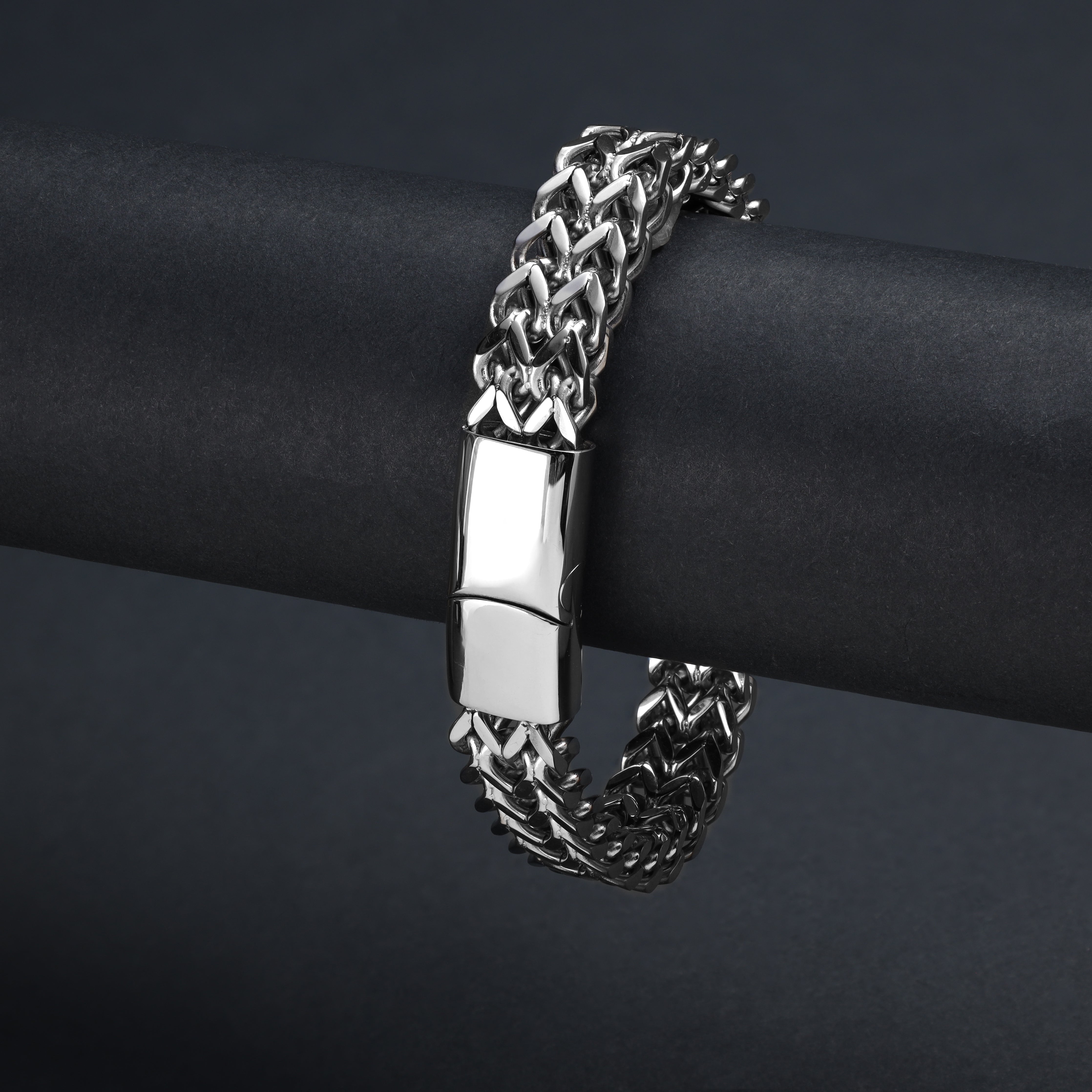 Franco Chain Armband 12mm breit aus Edelstahl - Taipan Schmuck