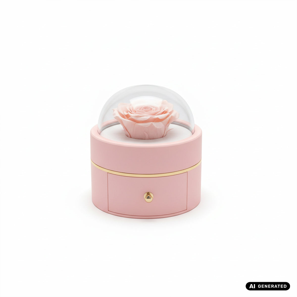 Schmuckbox Geschenkbox mit Rose in rosa