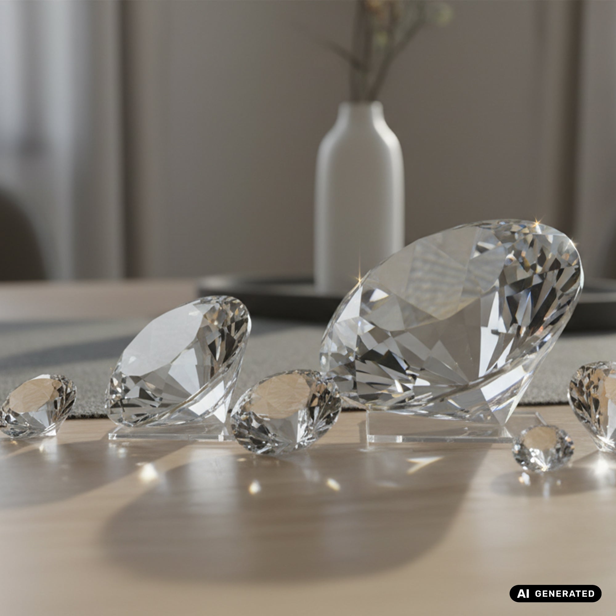 Kristall-Diamanten Deko Steine in 3cm 5cm 8cm für Hochzeiten, Geburtstage und andere Events