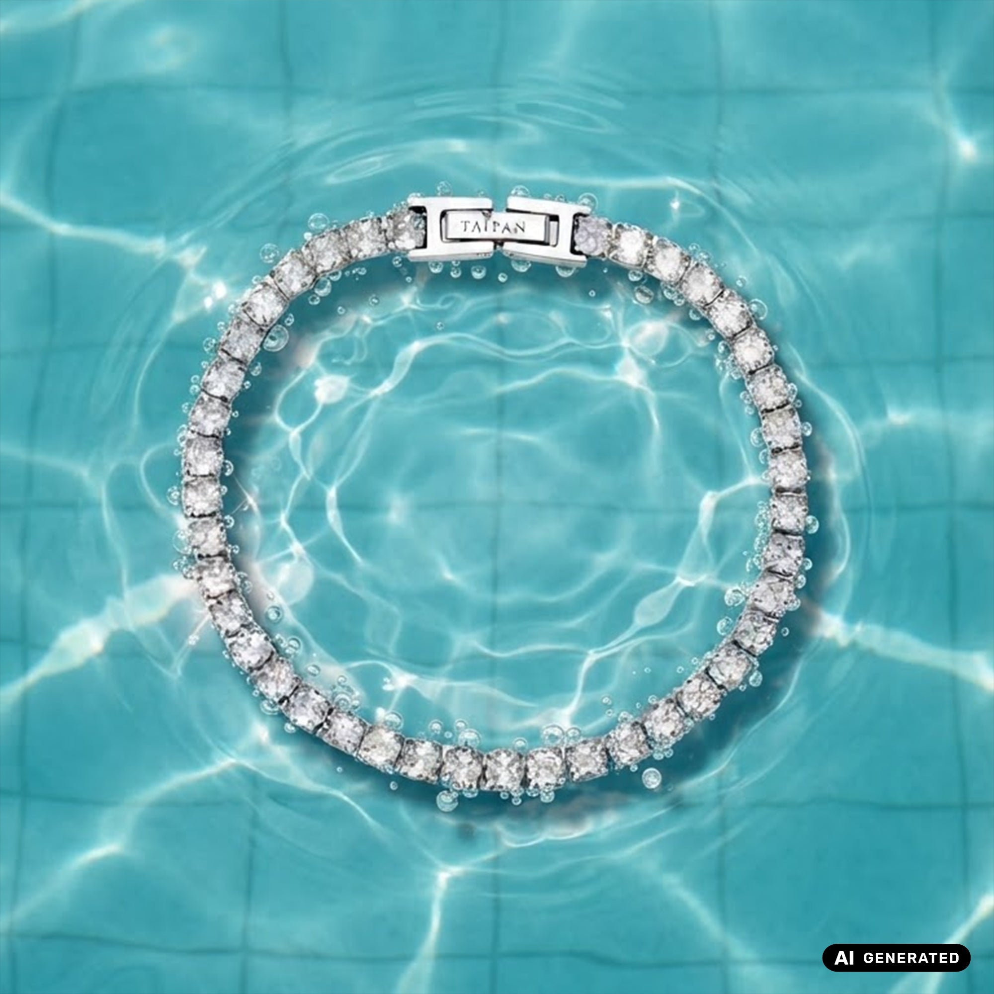 Tennis Chain Bracelet 3mm wide made of stainless steel VVS 