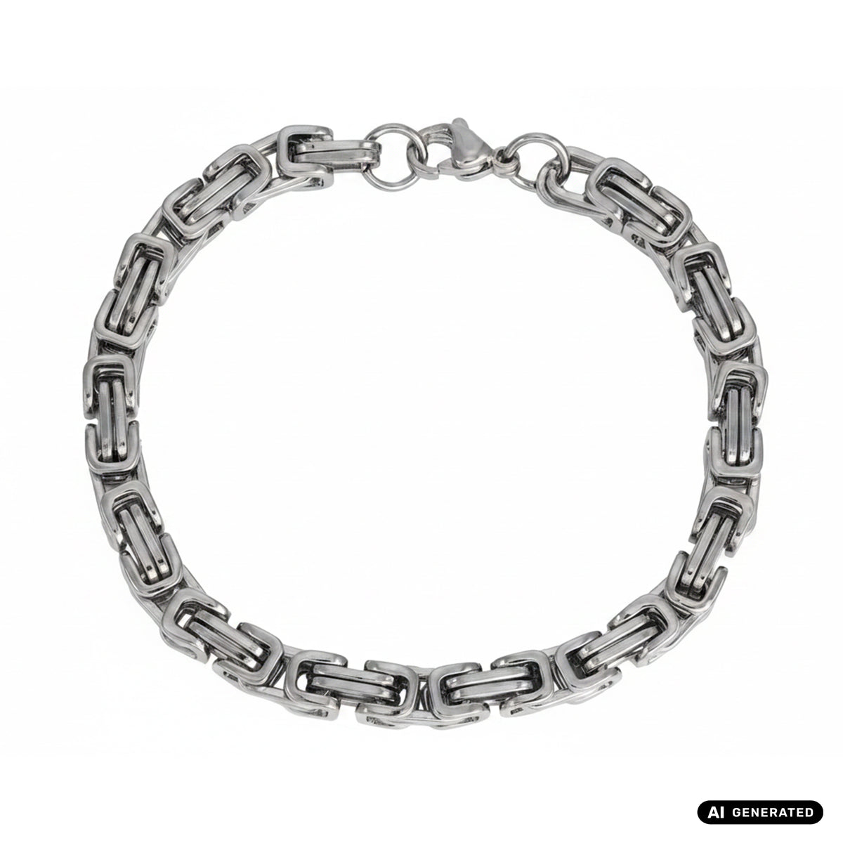 6mm Königskette Armband aus Edelstahl