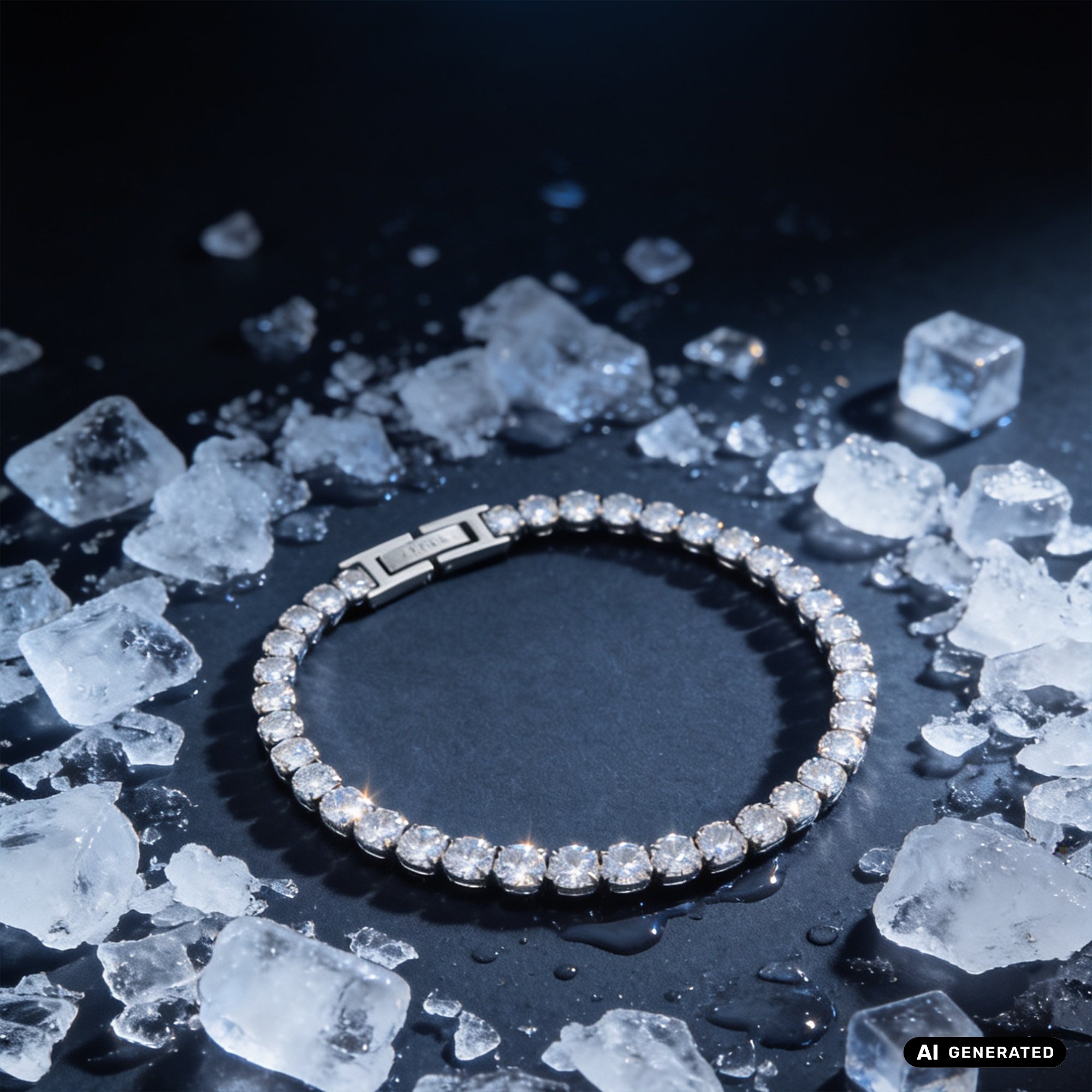 Tennis Chain Bracelet 3mm wide made of stainless steel VVS 