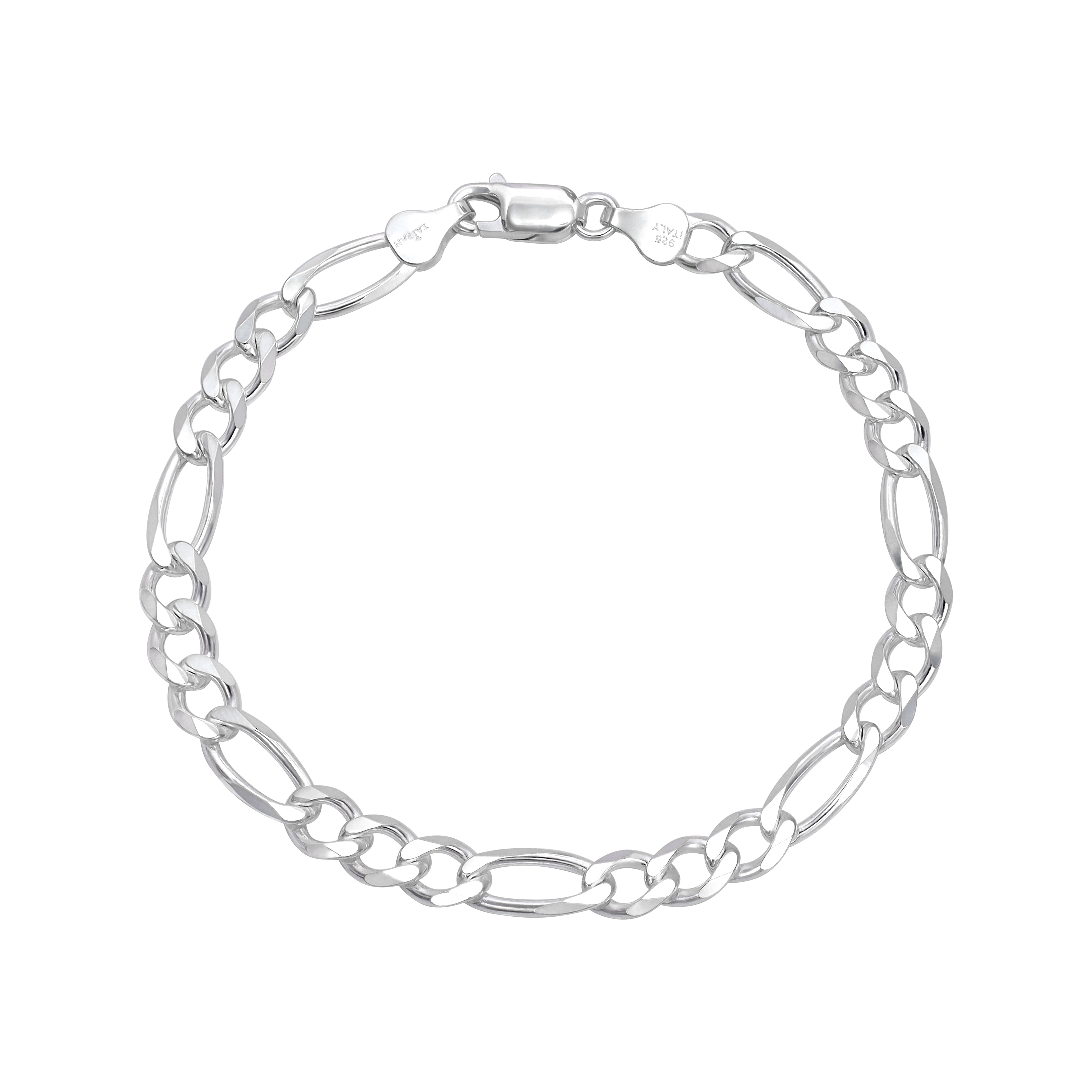 6mm Figaro Armband 21cm aus 925 Sterlingsilber
