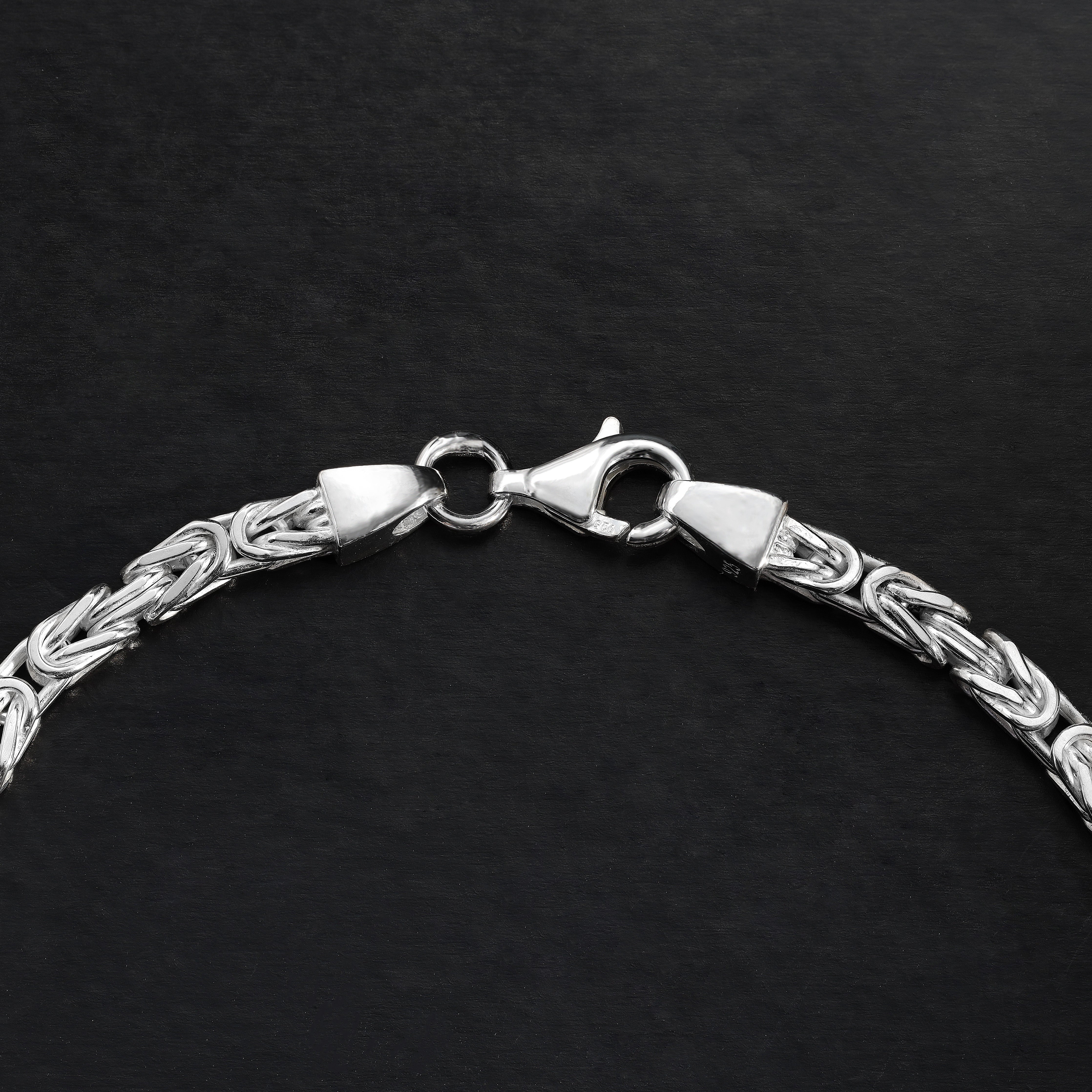 Königskette vierkant Armband Königsarmband 3mm breit 19cm lang aus 925 Sterling Silber (B523) - Taipan Schmuck