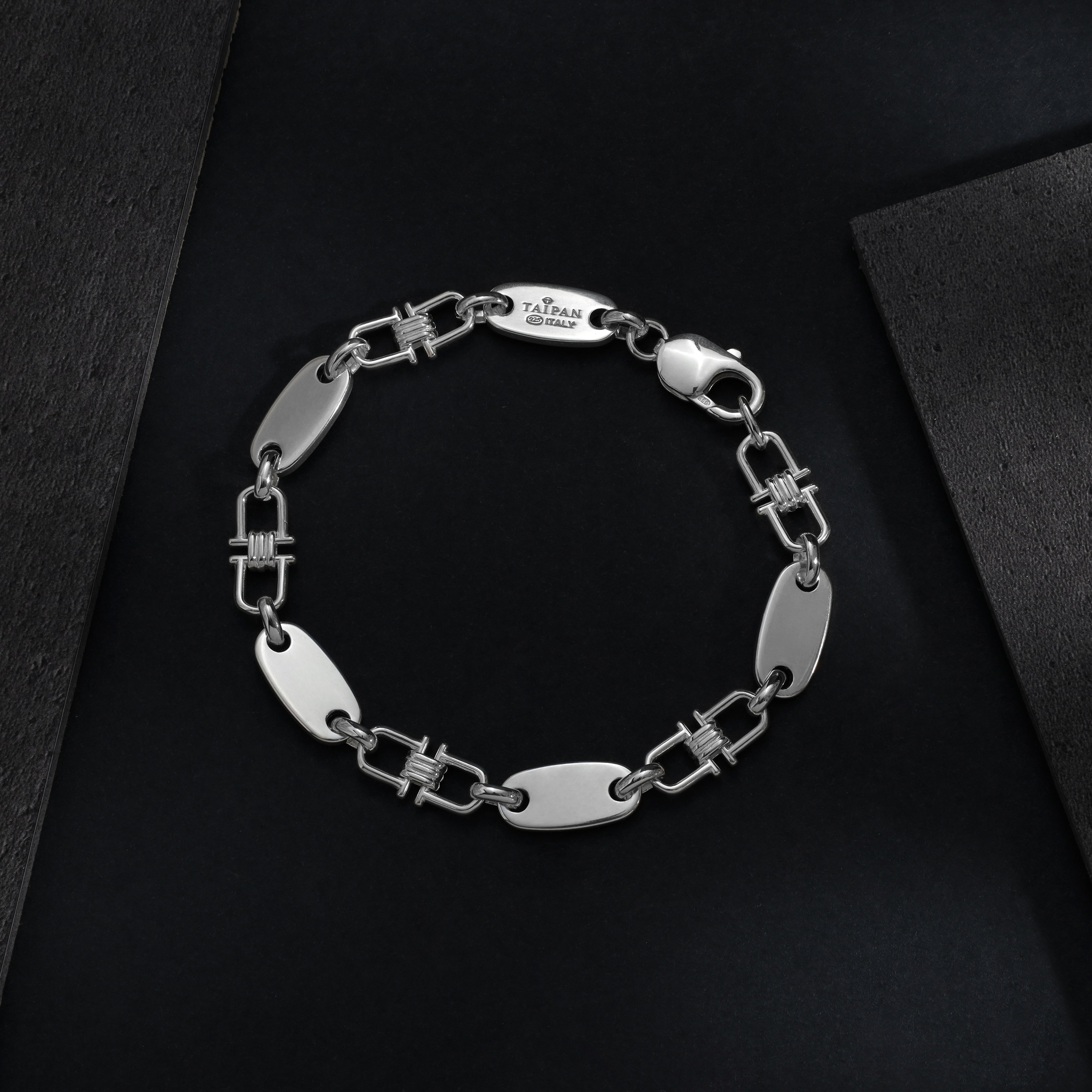 8mm hot sale silver bracelet