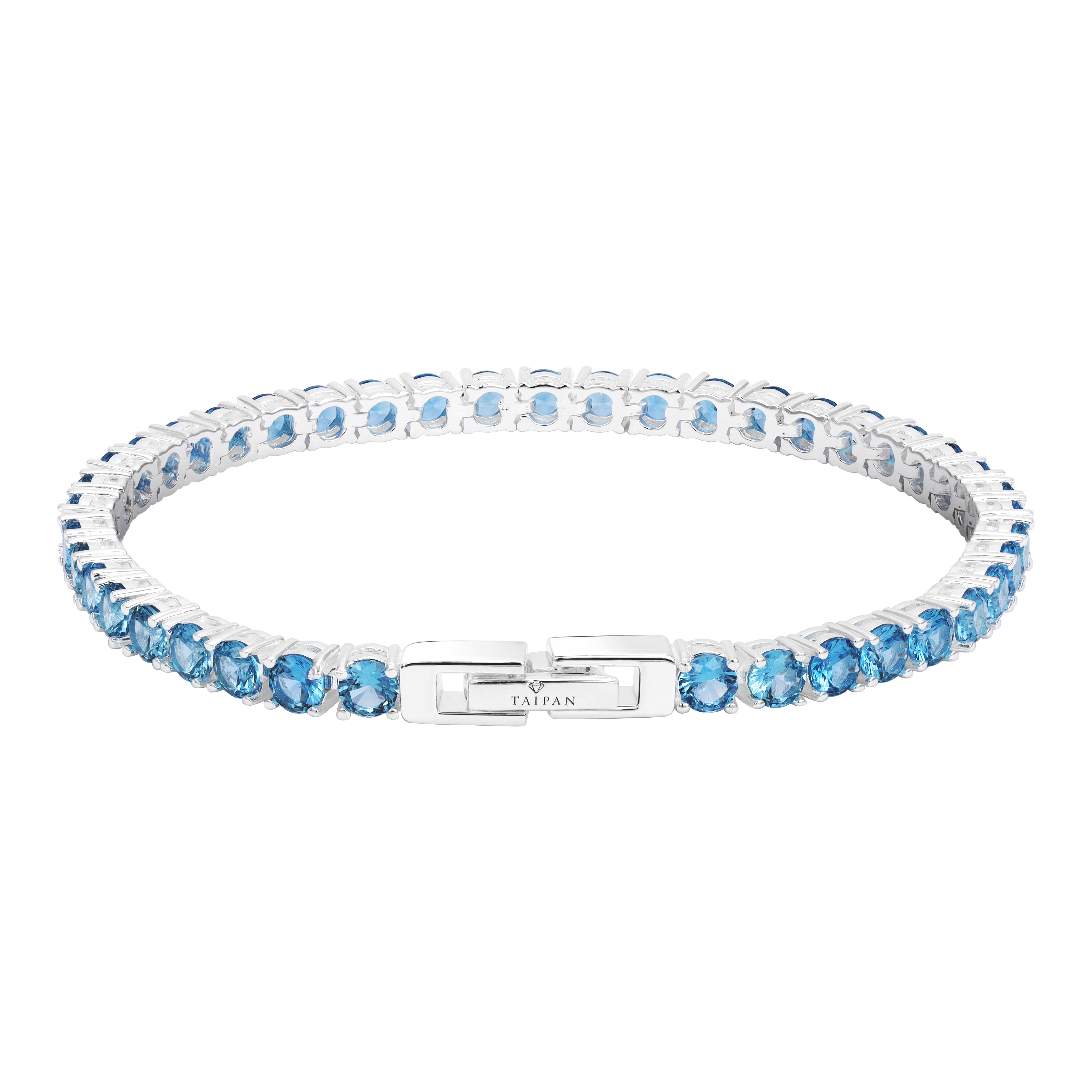 4mm Tennis chain bracelet Armband blau - aus 925 Sterlingsilber - Taipan Schmuck