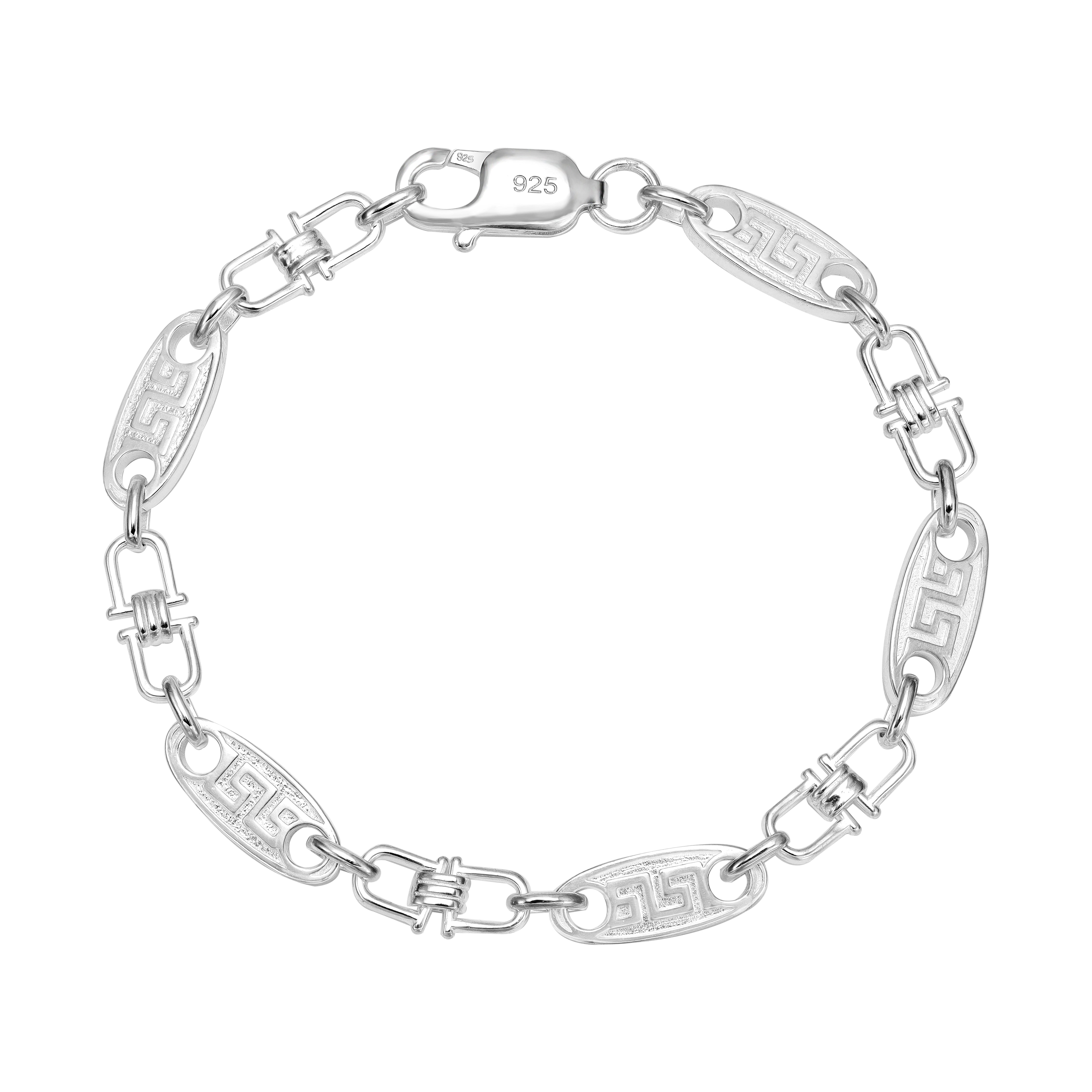 Plattenkette movable Greek 6mm aus 925 Sterling Silber - Taipan Schmuck