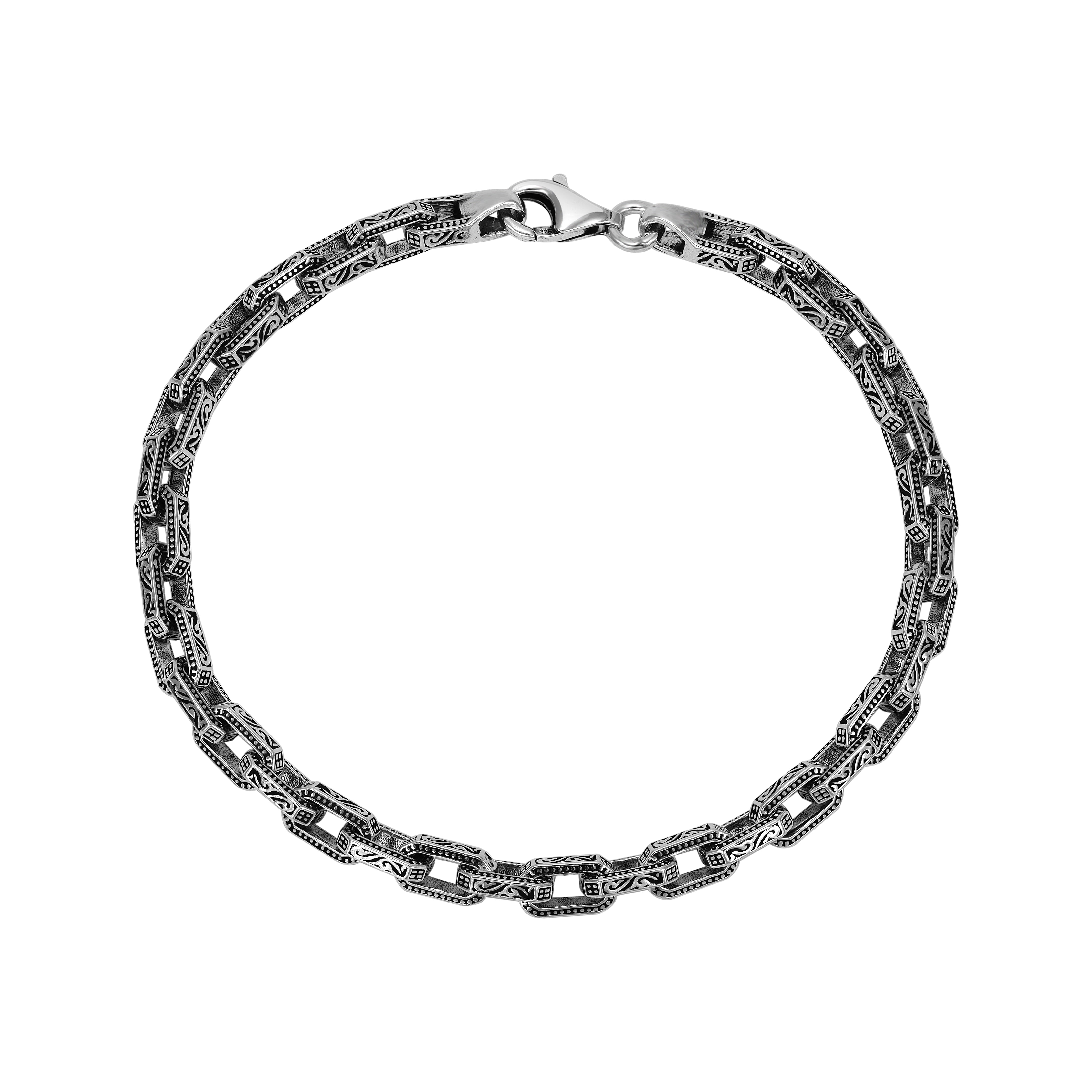 Anker Oxidized Armband 5mm aus 925 Sterlingsilber - Taipan Schmuck