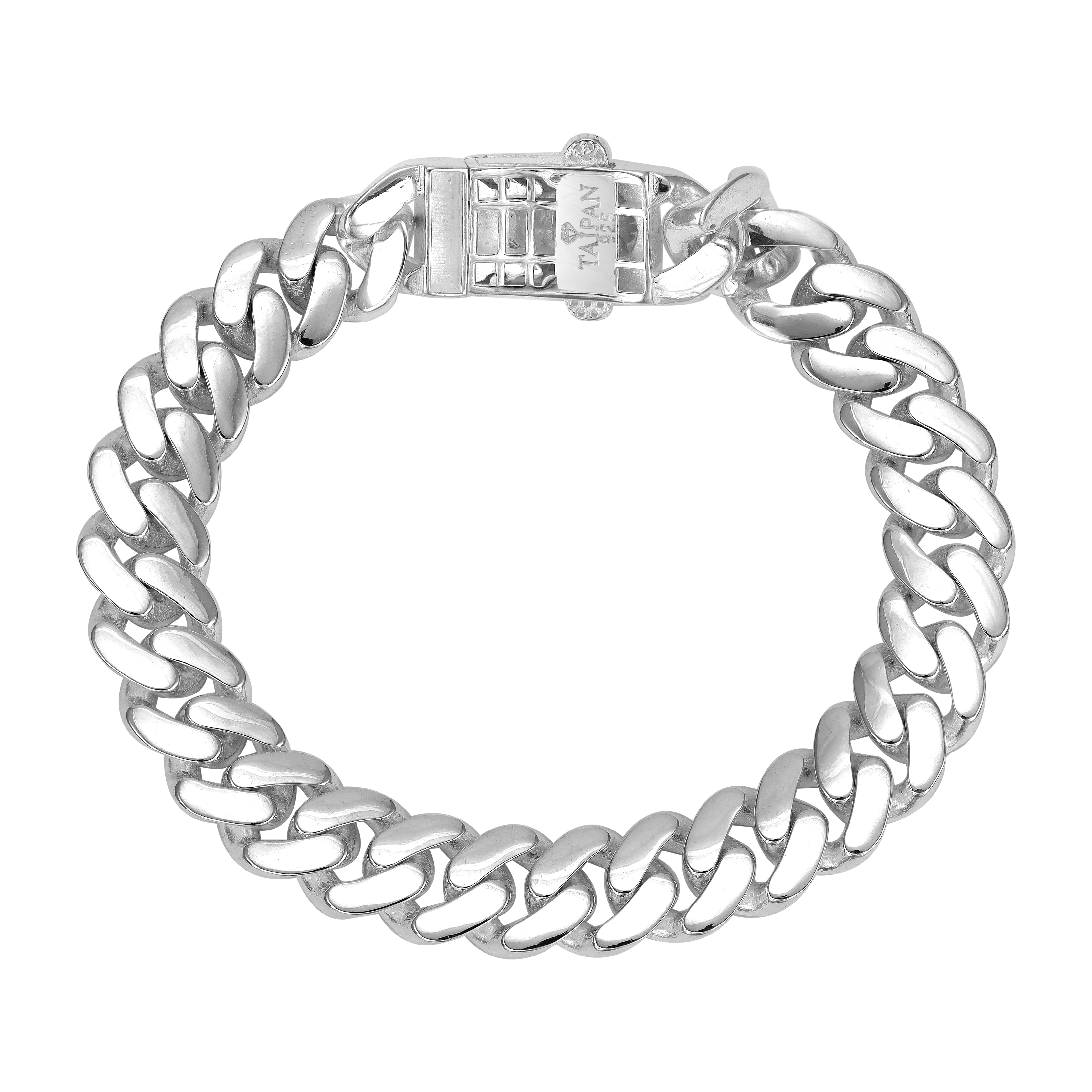 Cuban Lowe Armband 11,5mm aus 925 Sterlingsilber - Taipan Schmuck