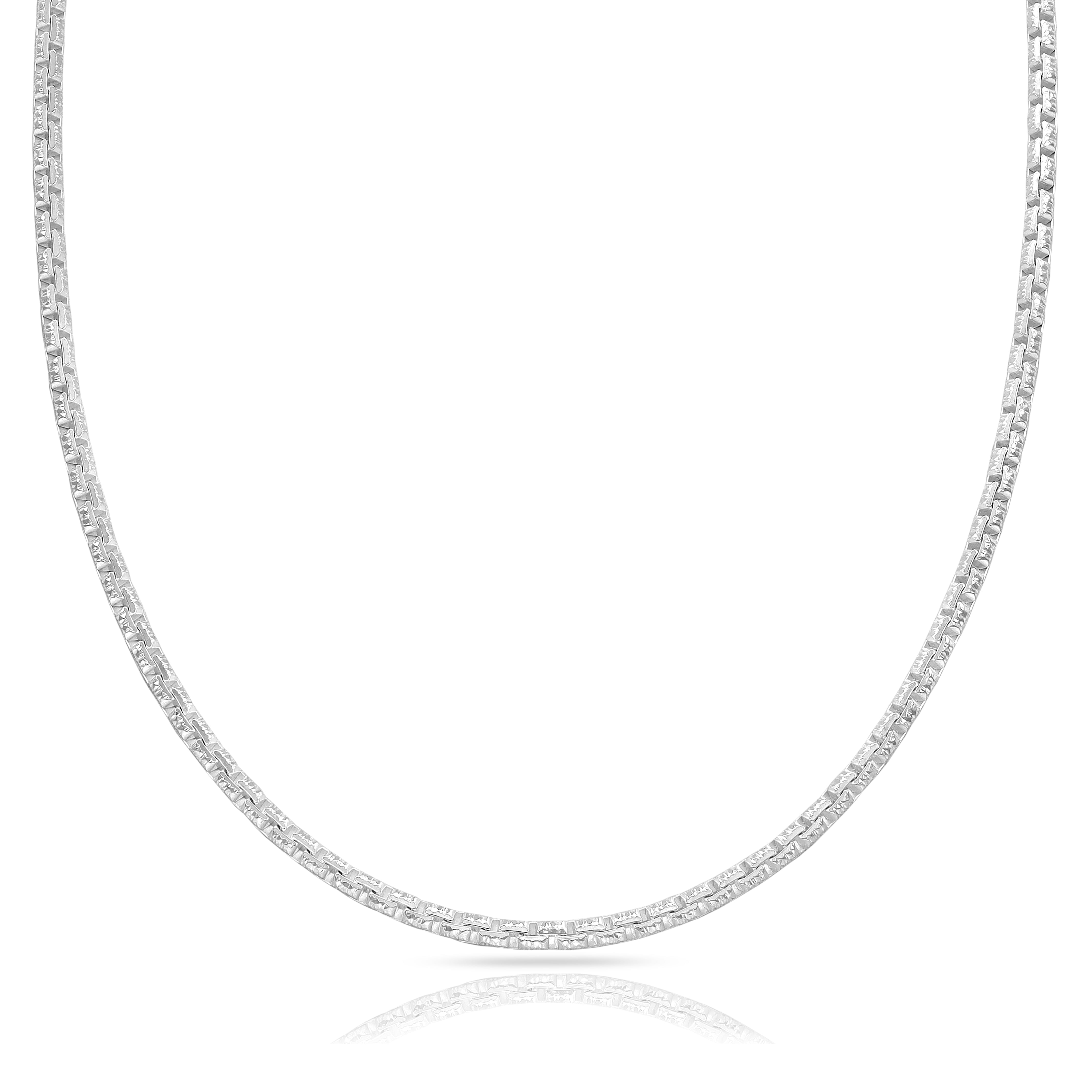 Box Chain Kette 2mm aus 925 Sterling Silber - Taipan Schmuck