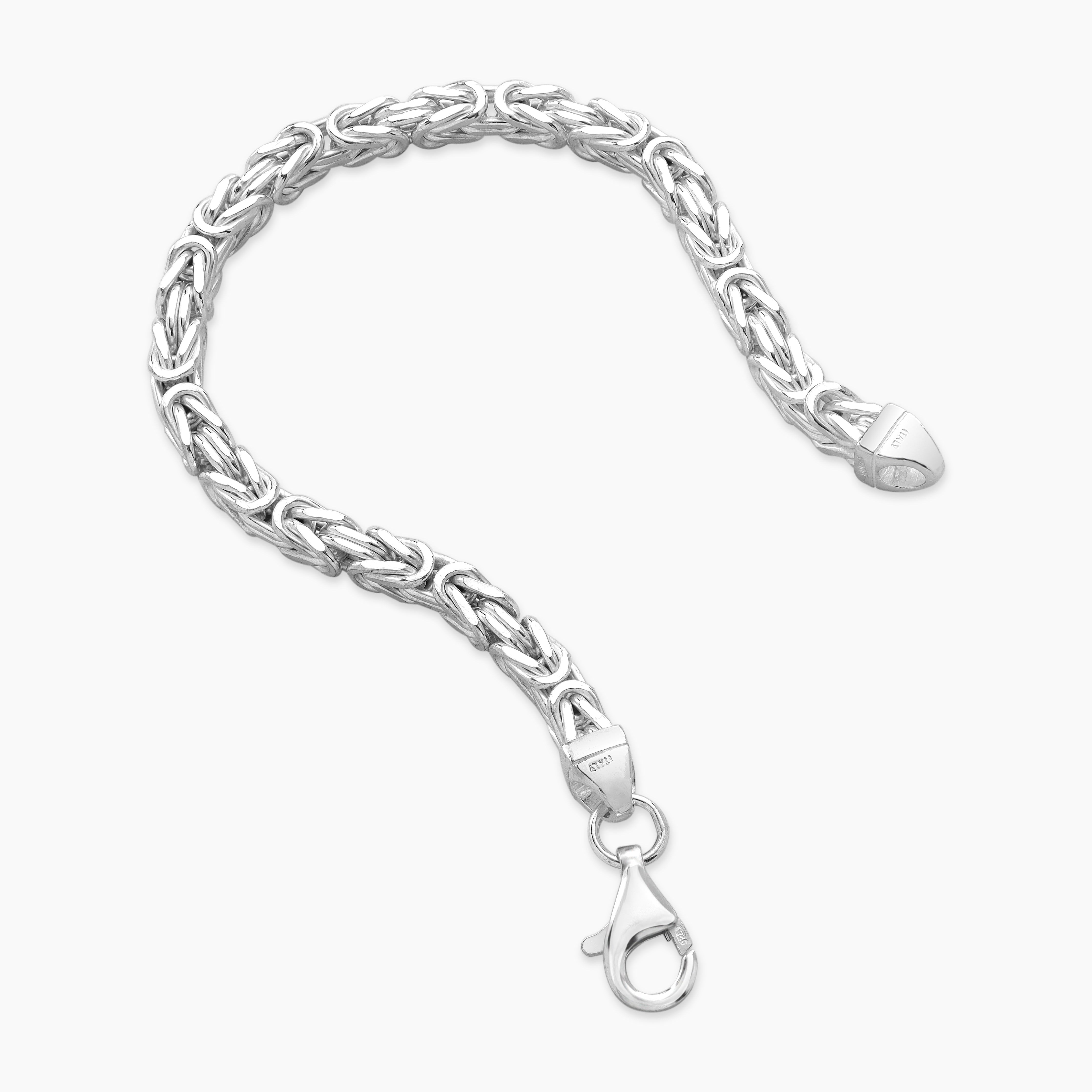 Byzantine chain bracelet 5mm - 925 silver 