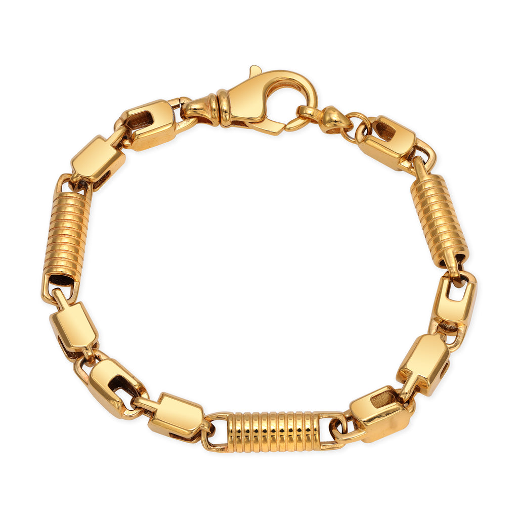 Montecarlo Kette Armband 6mm breit aus Edelstahl - Vergoldet