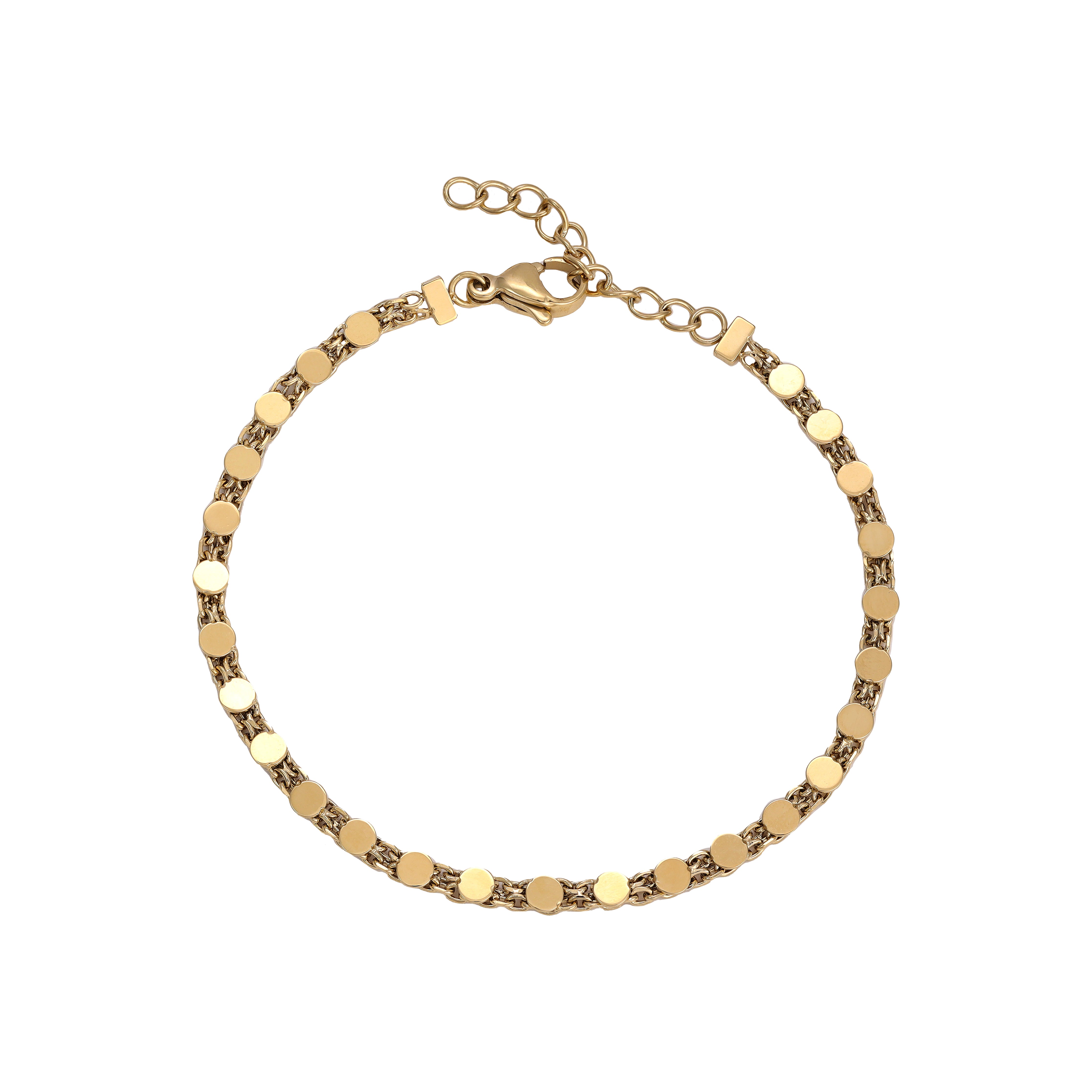 Ladies gold bracelet made of stainless steel 18K gold plated 