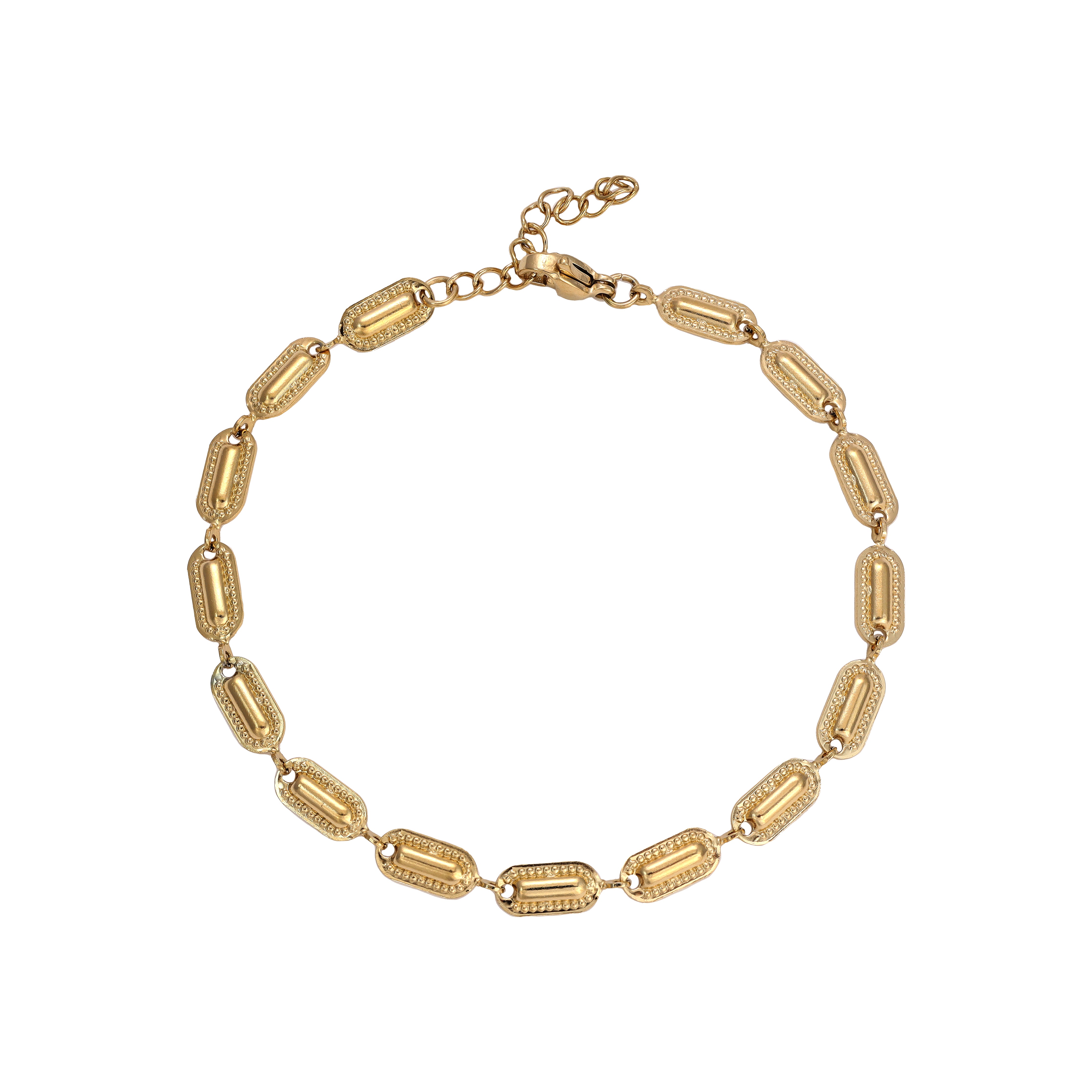 Ladies gold bracelet made of stainless steel 18K gold plated 