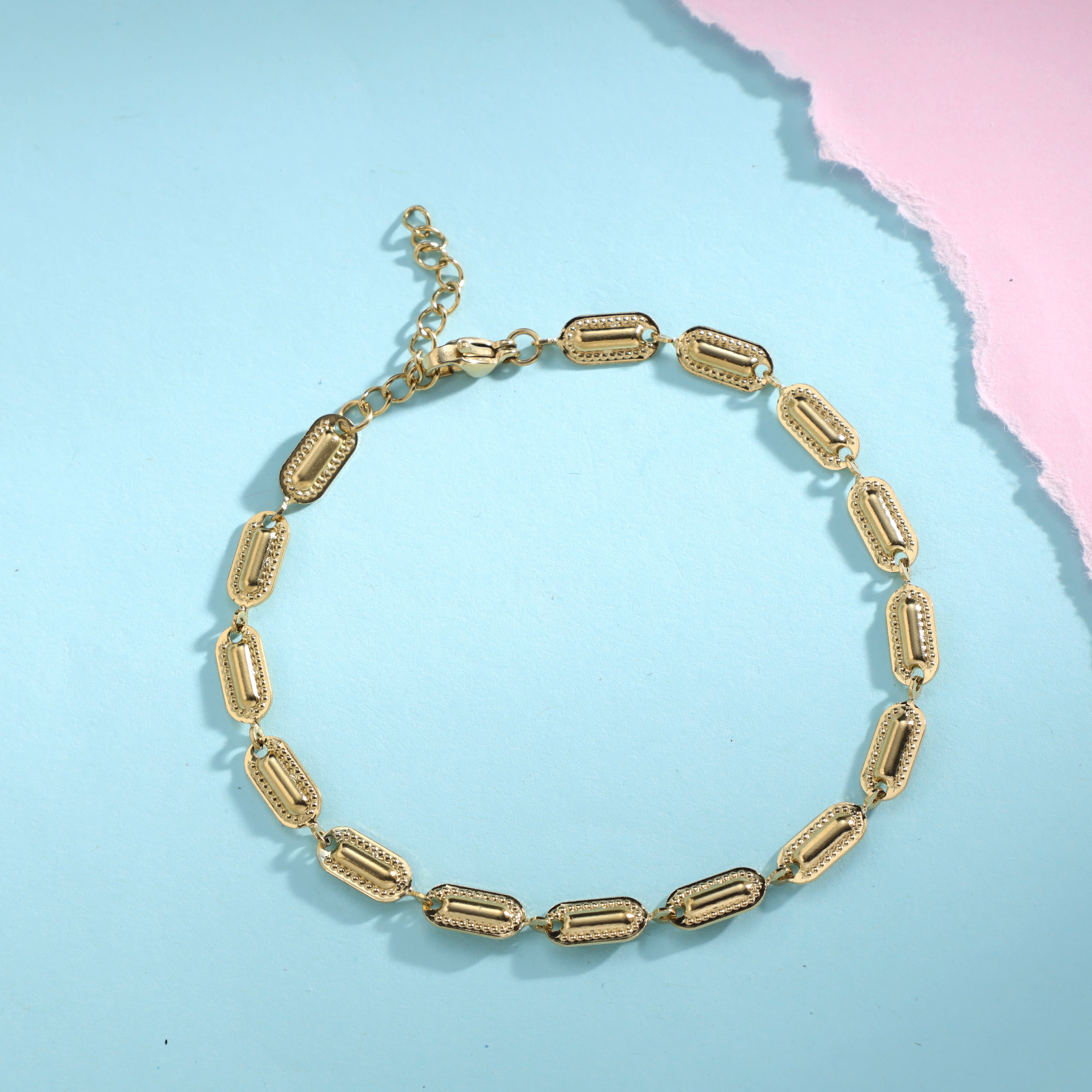 Ladies gold bracelet made of stainless steel 18K gold plated 