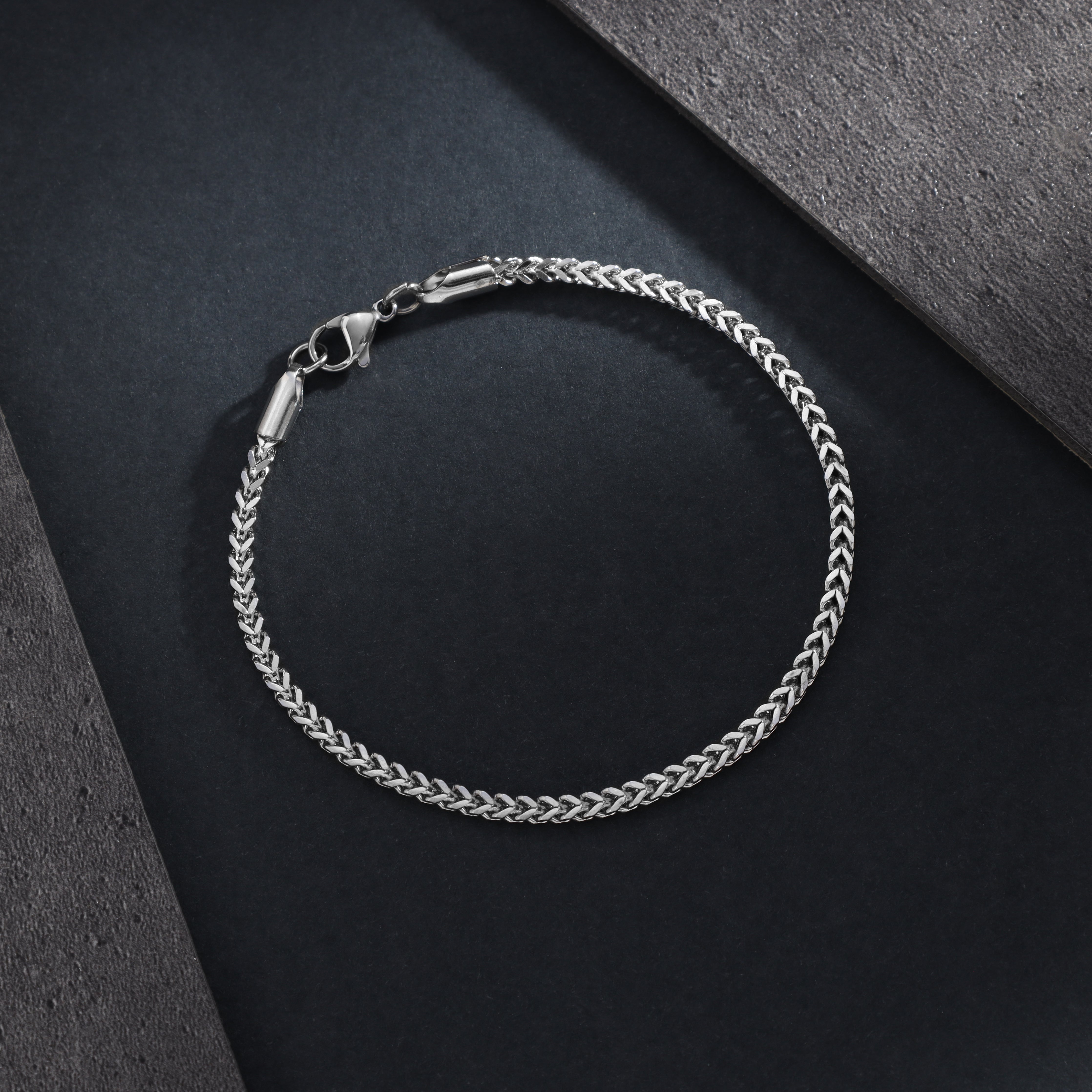 Franco Chain bracelet 2.5mm wide 20cm made of stainless steel 