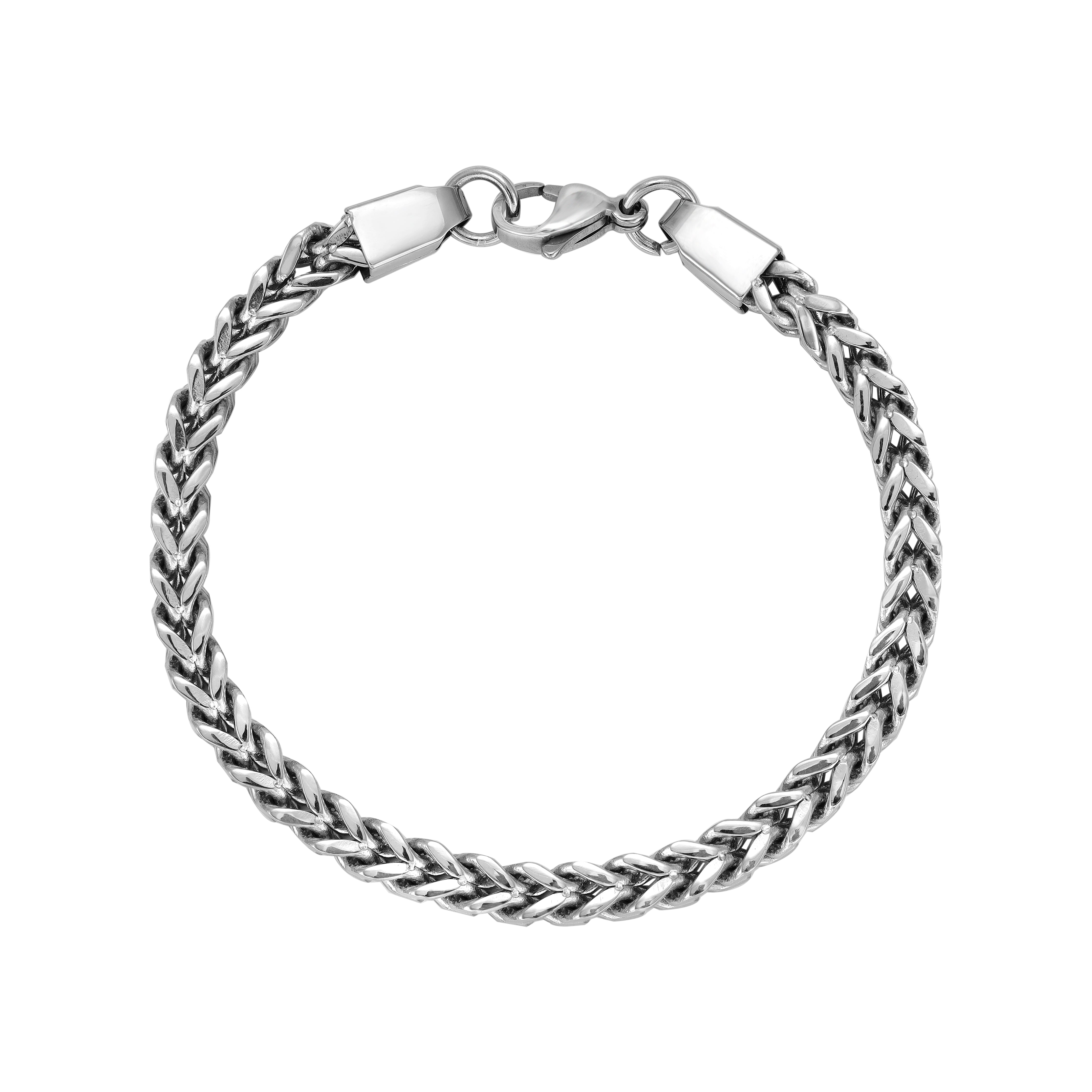 Franco Chain bracelet 5mm wide 20cm made of stainless steel 