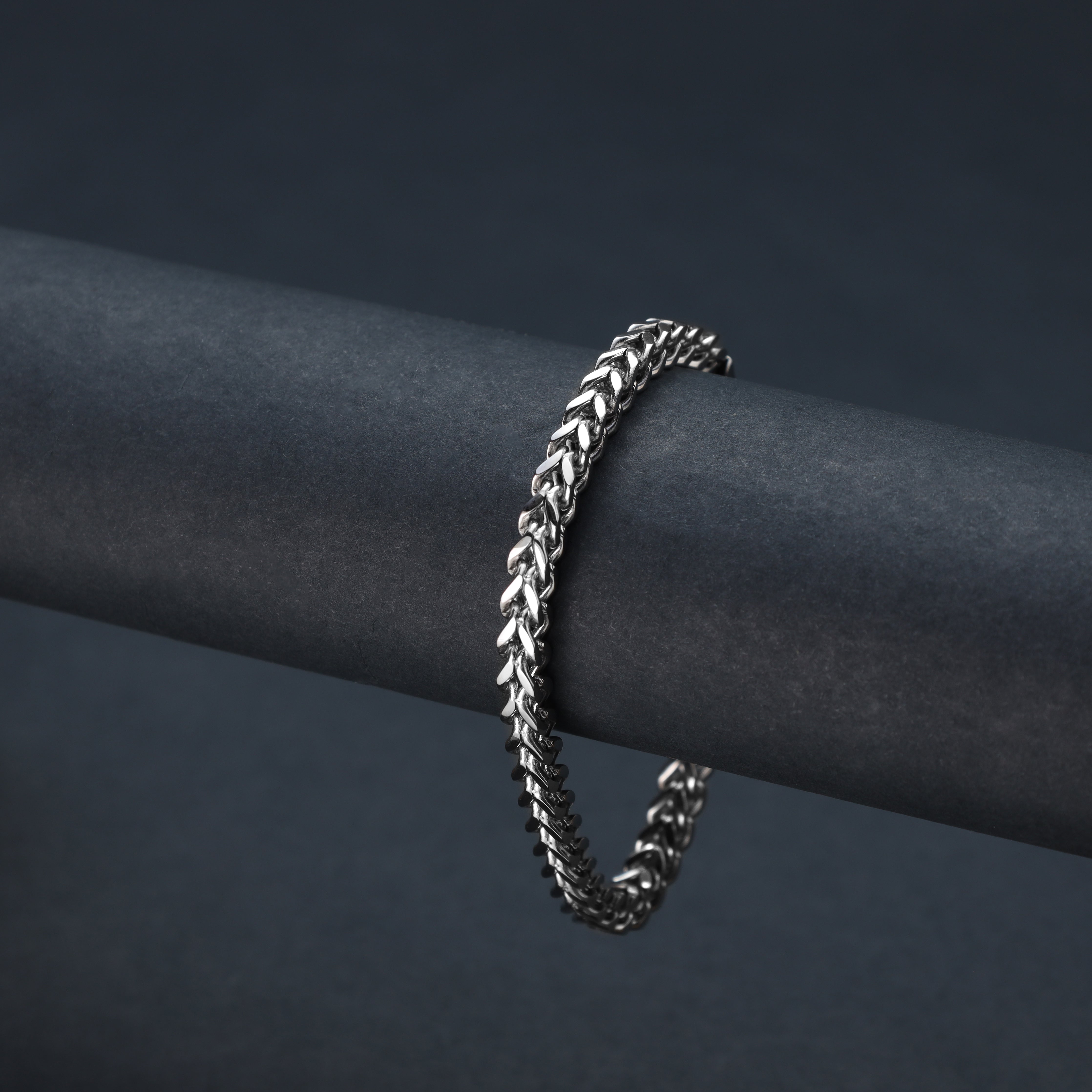 Franco Chain bracelet 5mm wide 20cm made of stainless steel 