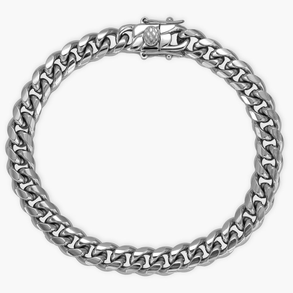 Miami Cuban Link Armband 8mm aus Edelstahl – Panzerkette