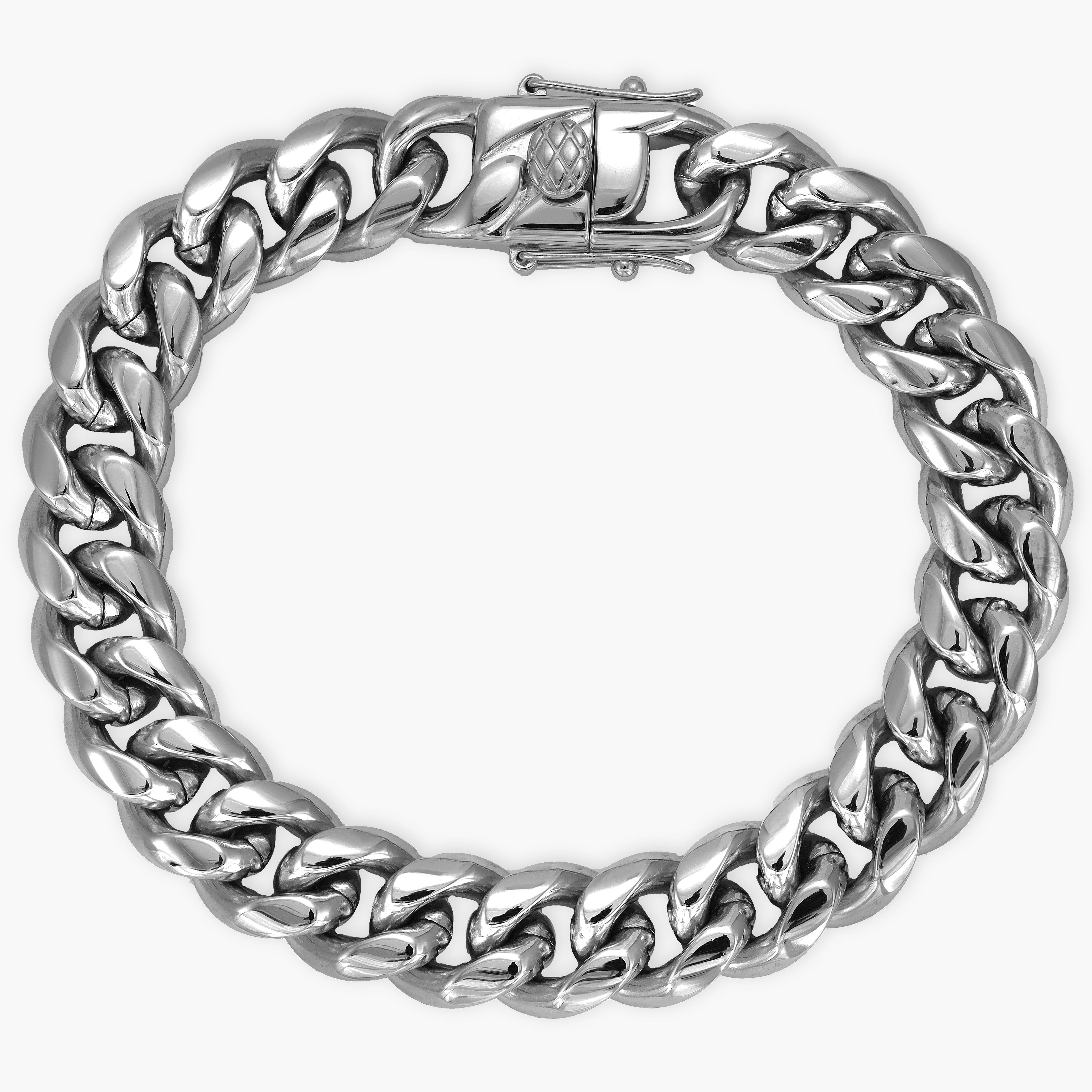 12mm Miami Cuban Link Armband aus Edelstahl