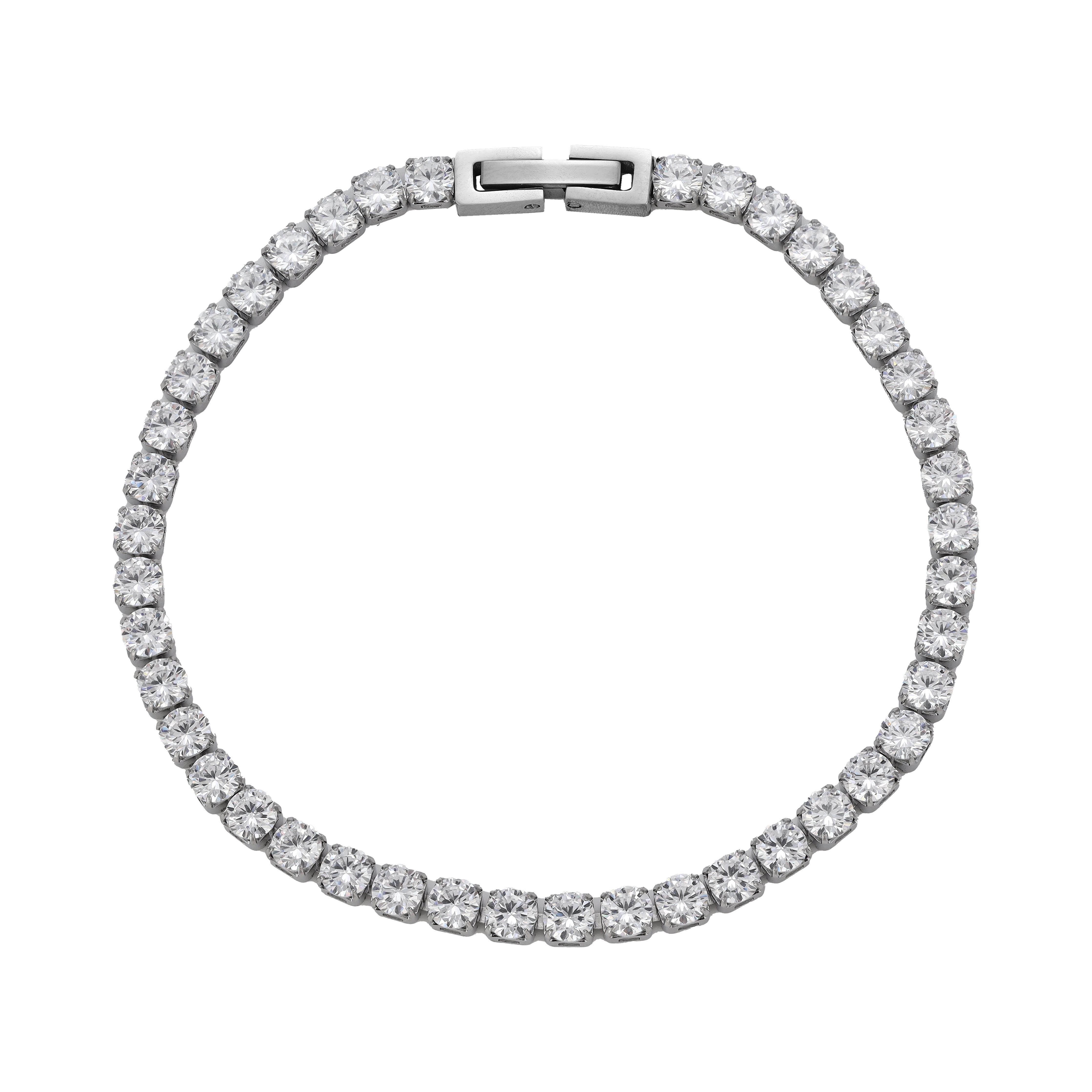 Tennis Chain Bracelet 4mm wide made of stainless steel VVS 