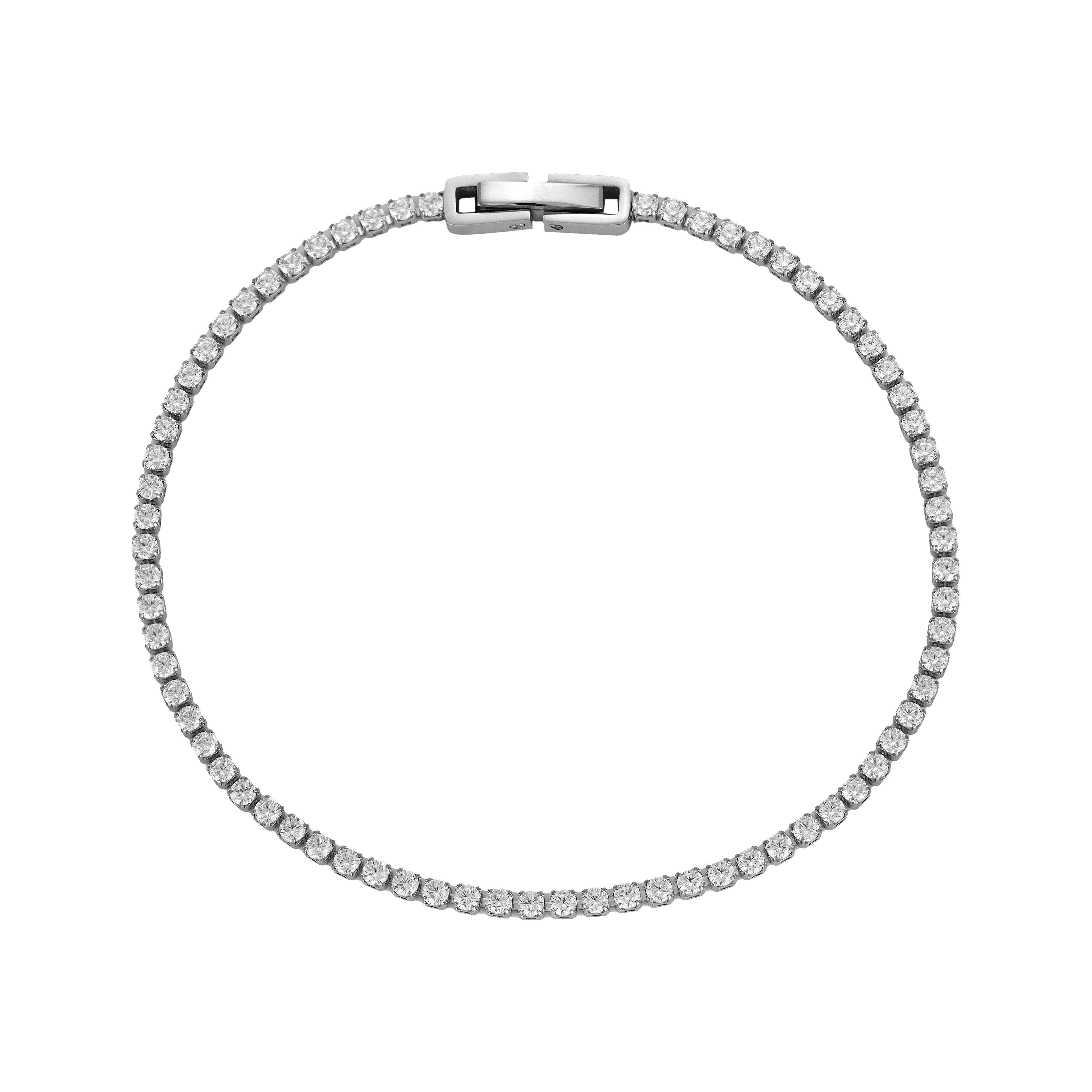 2mm tennis chain bracelet made of stainless steel 