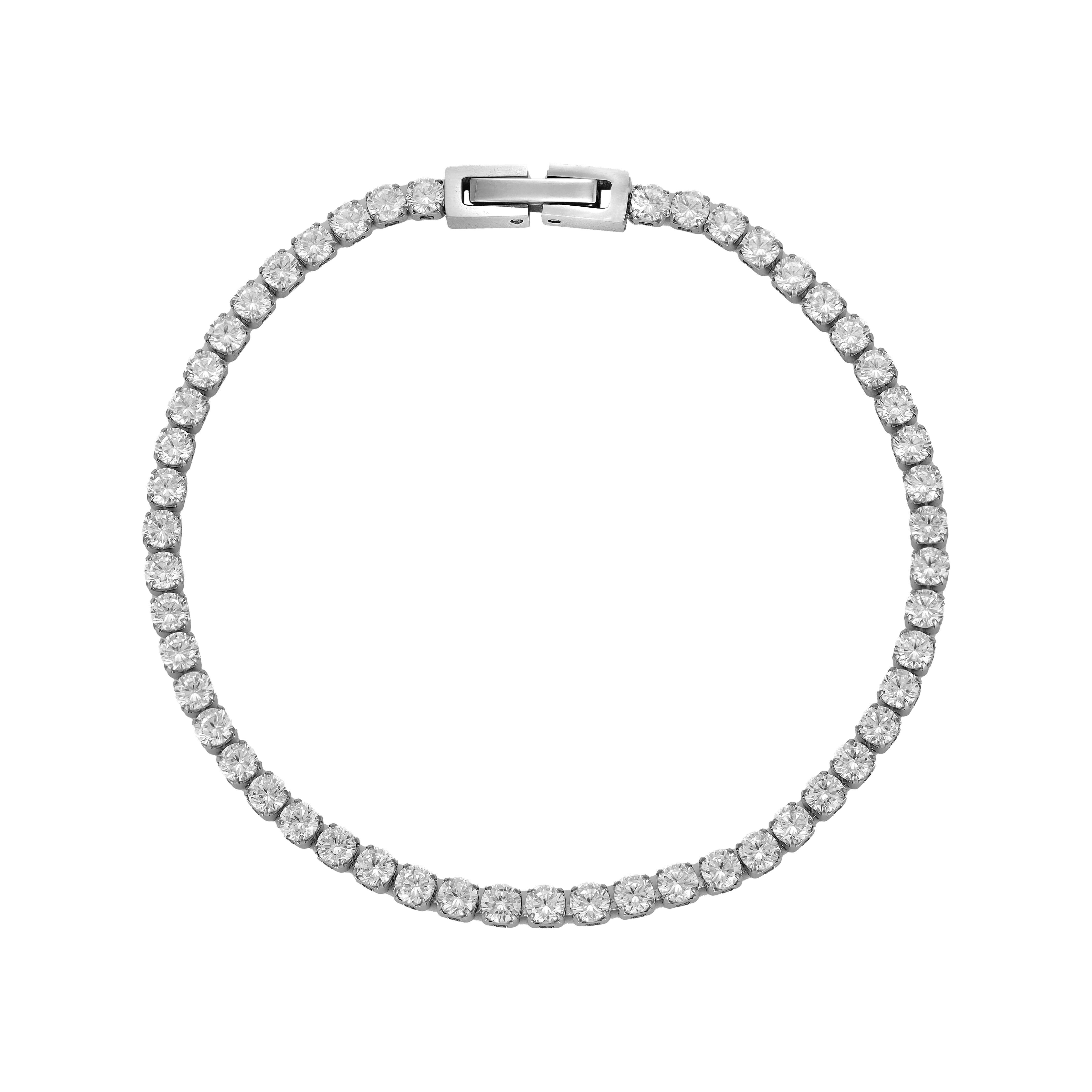 Tennis Chain Bracelet 3mm wide made of stainless steel VVS 