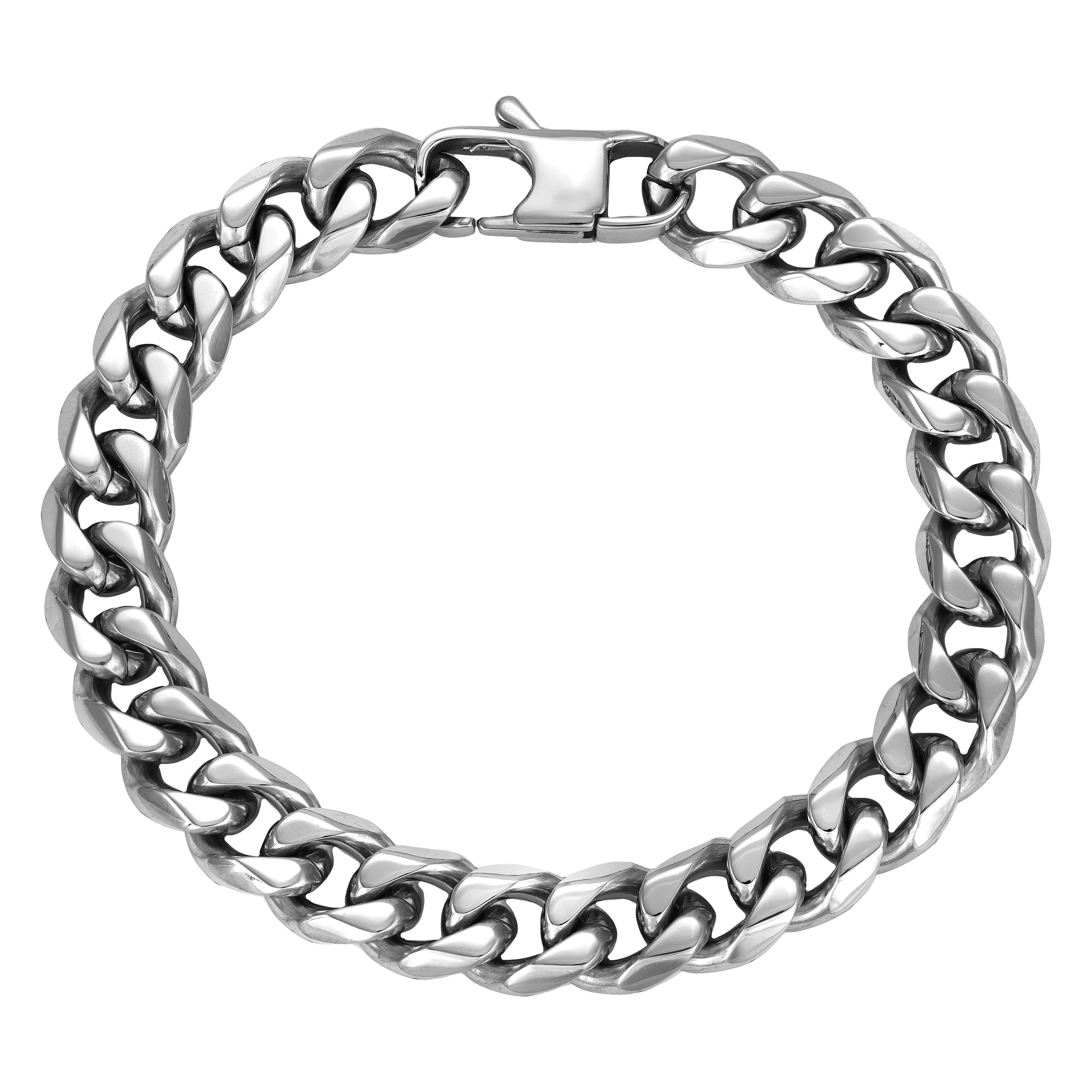 10mm Cuban Link Armband 21cm aus Edelstahl