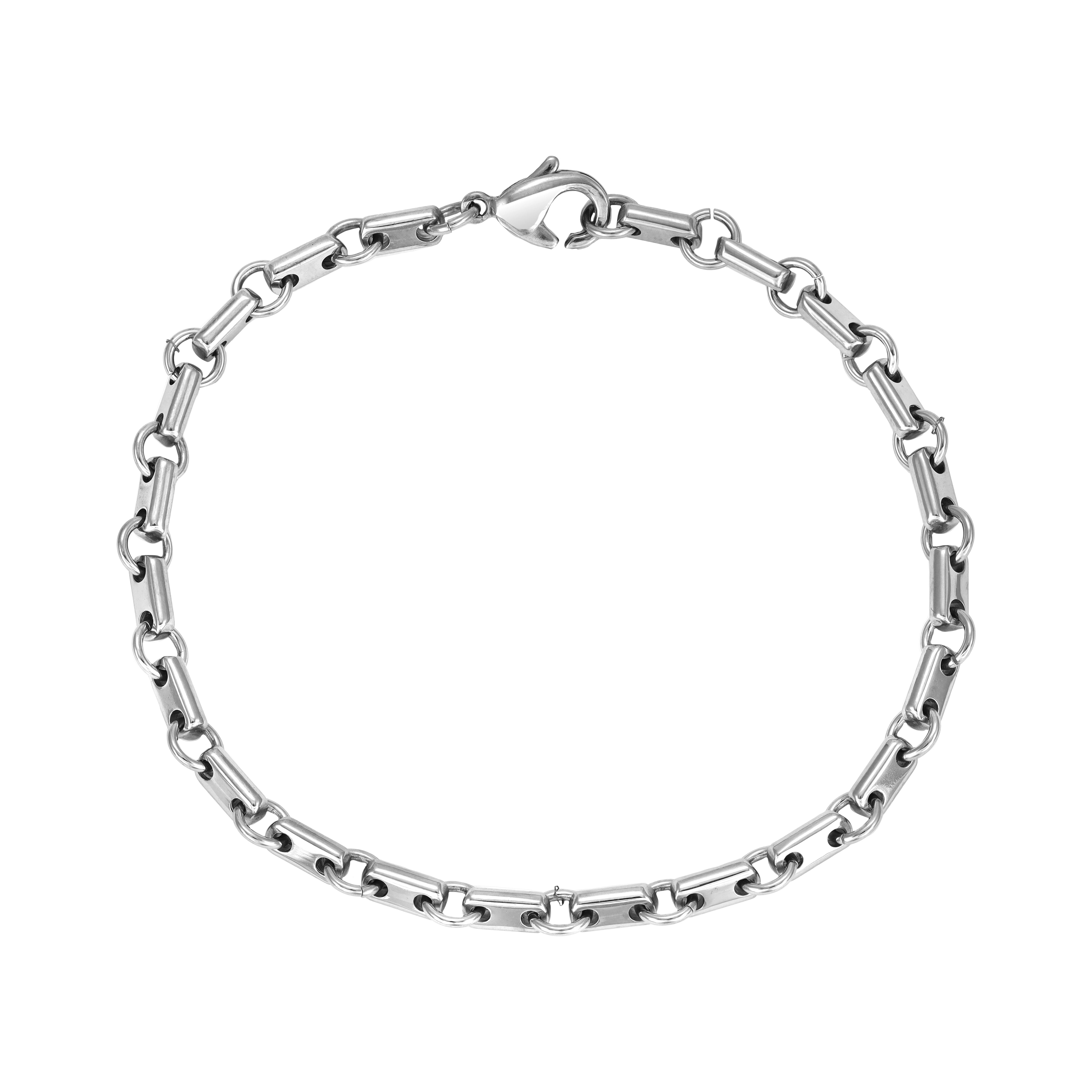 3.5mm plate chain bracelet 21cm made of stainless steel 