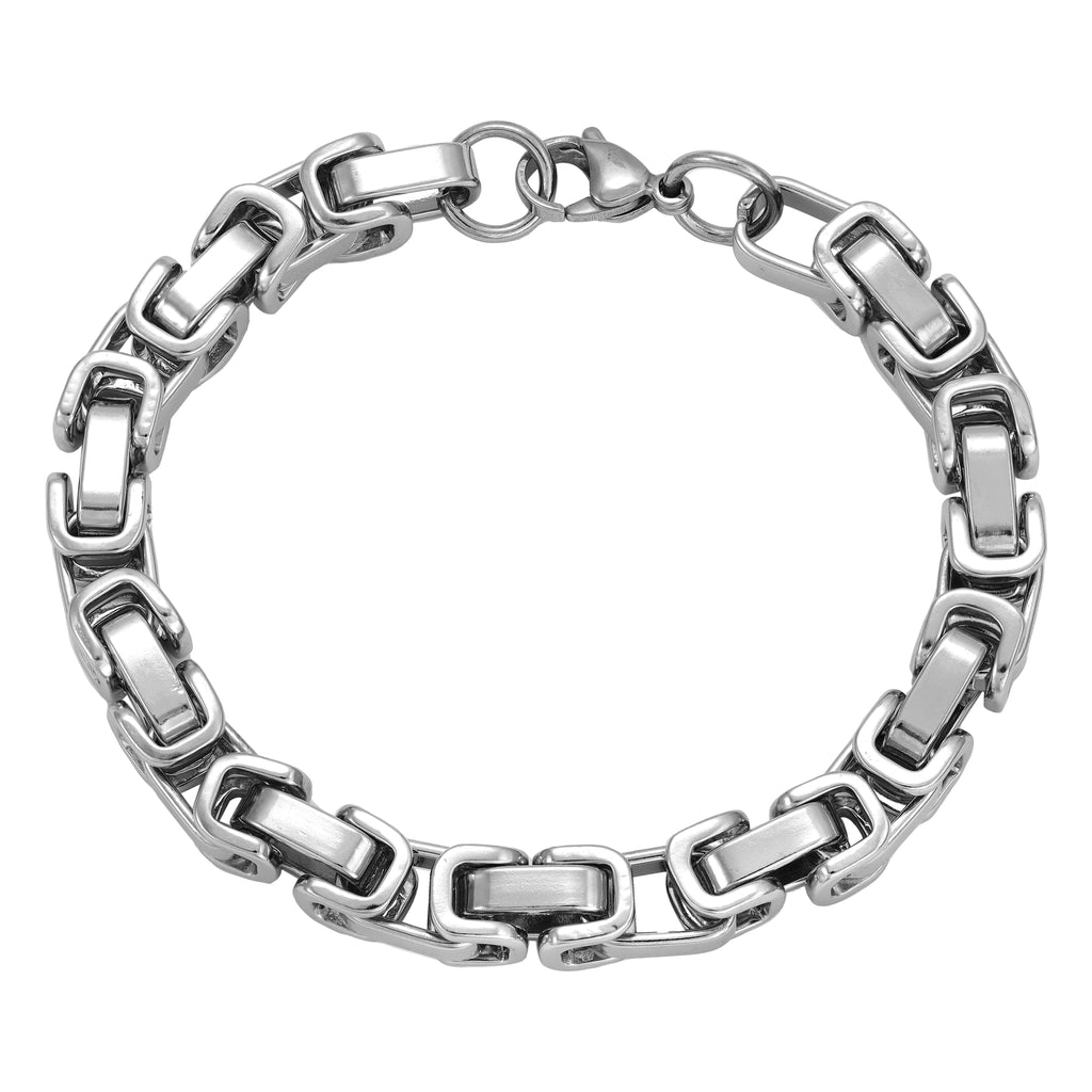 Klassisches Königskette Armband 8mm aus Edelstahl – 22cm