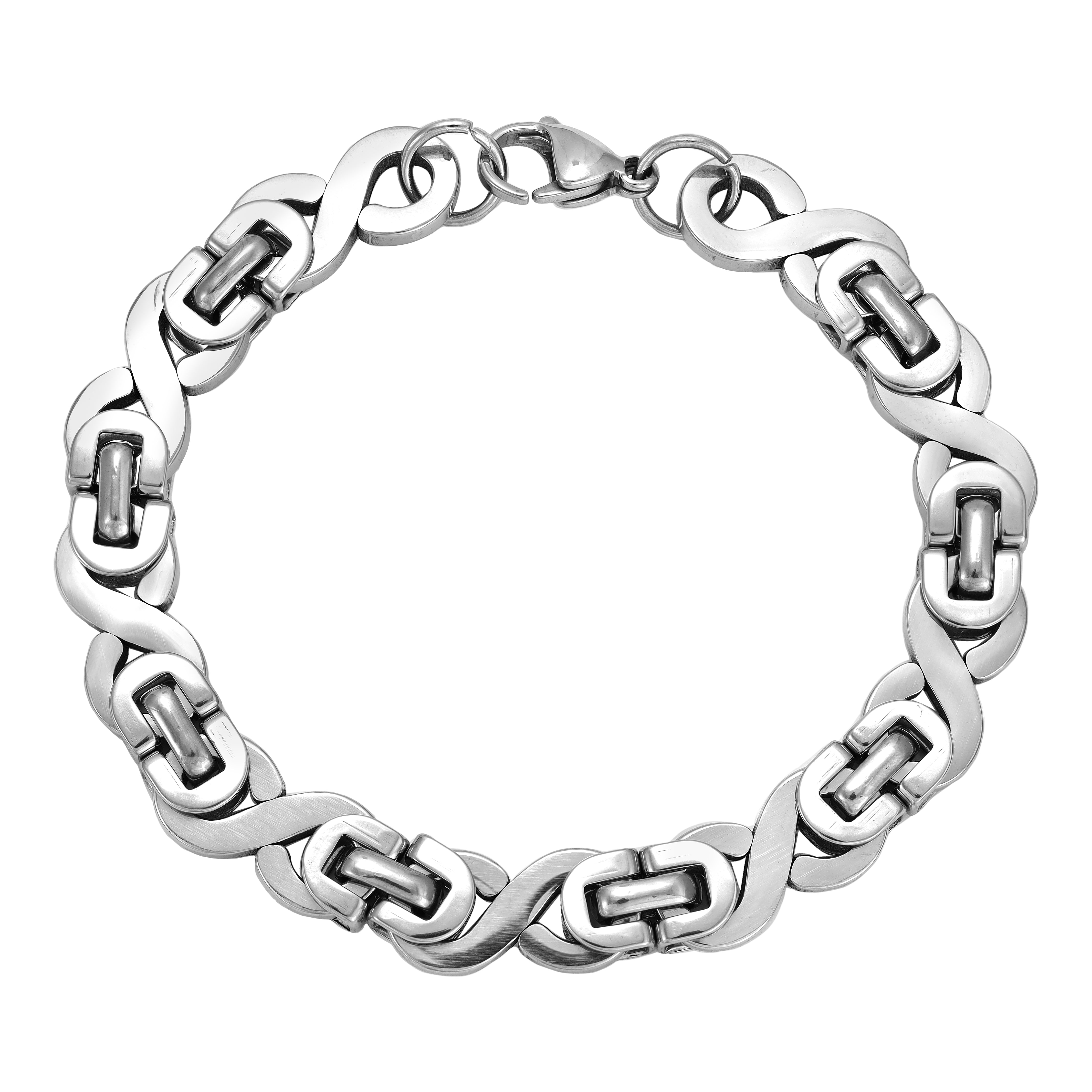 10mm Etruscan chain bracelet Infinity 21cm made of stainless steel 