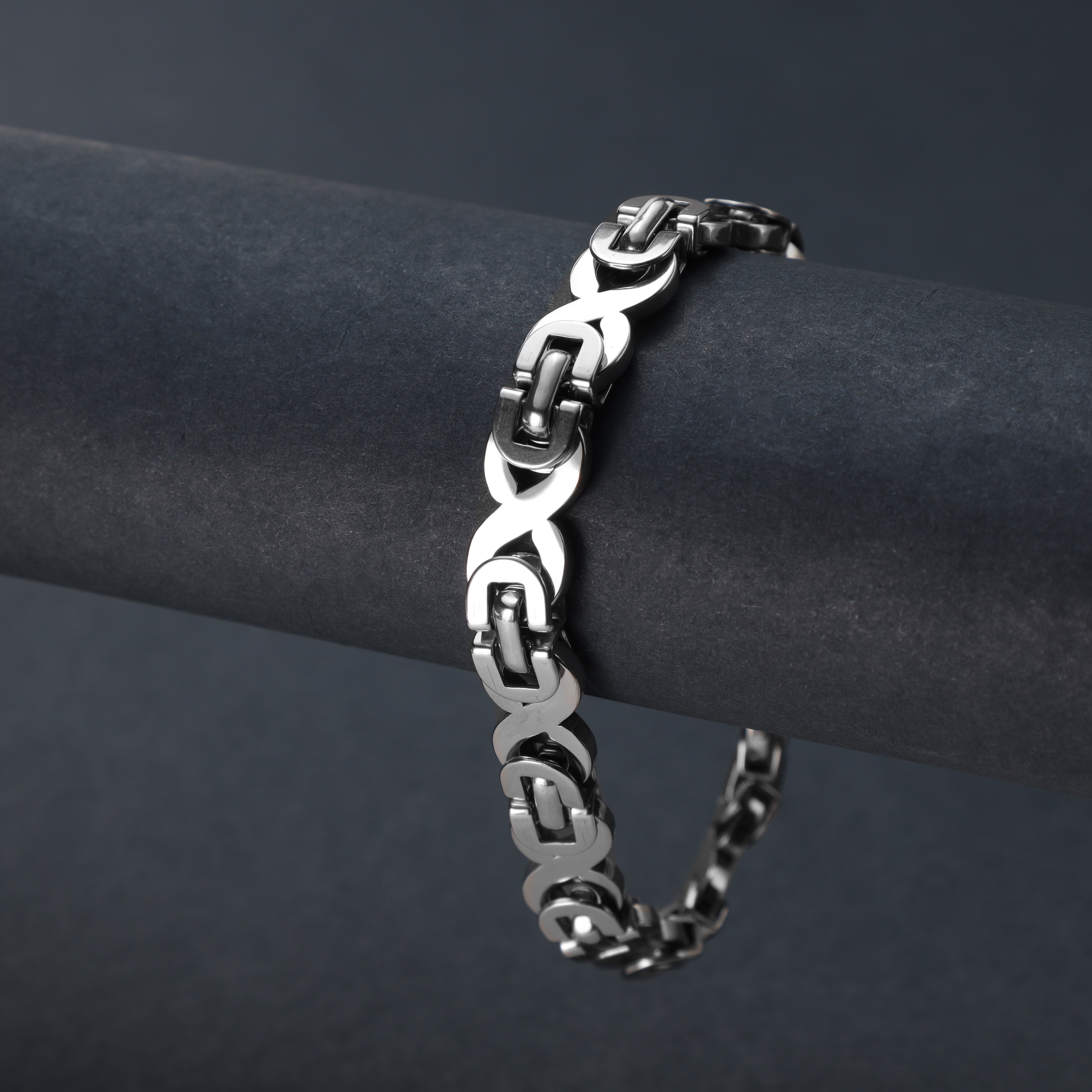 10mm Etruscan chain bracelet Infinity 21cm made of stainless steel 