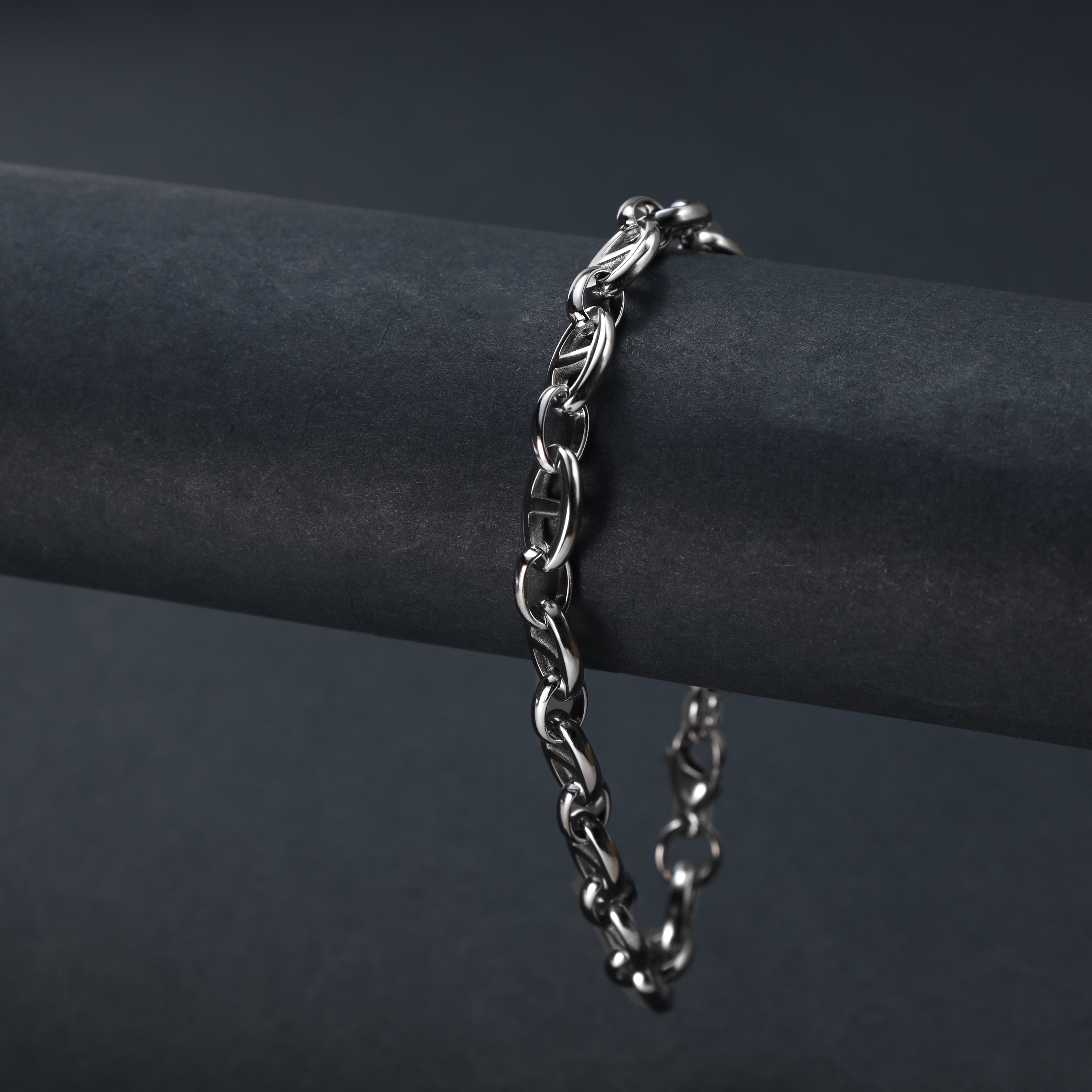 Mariner chain bracelet 8mm wide 22cm made of stainless steel 