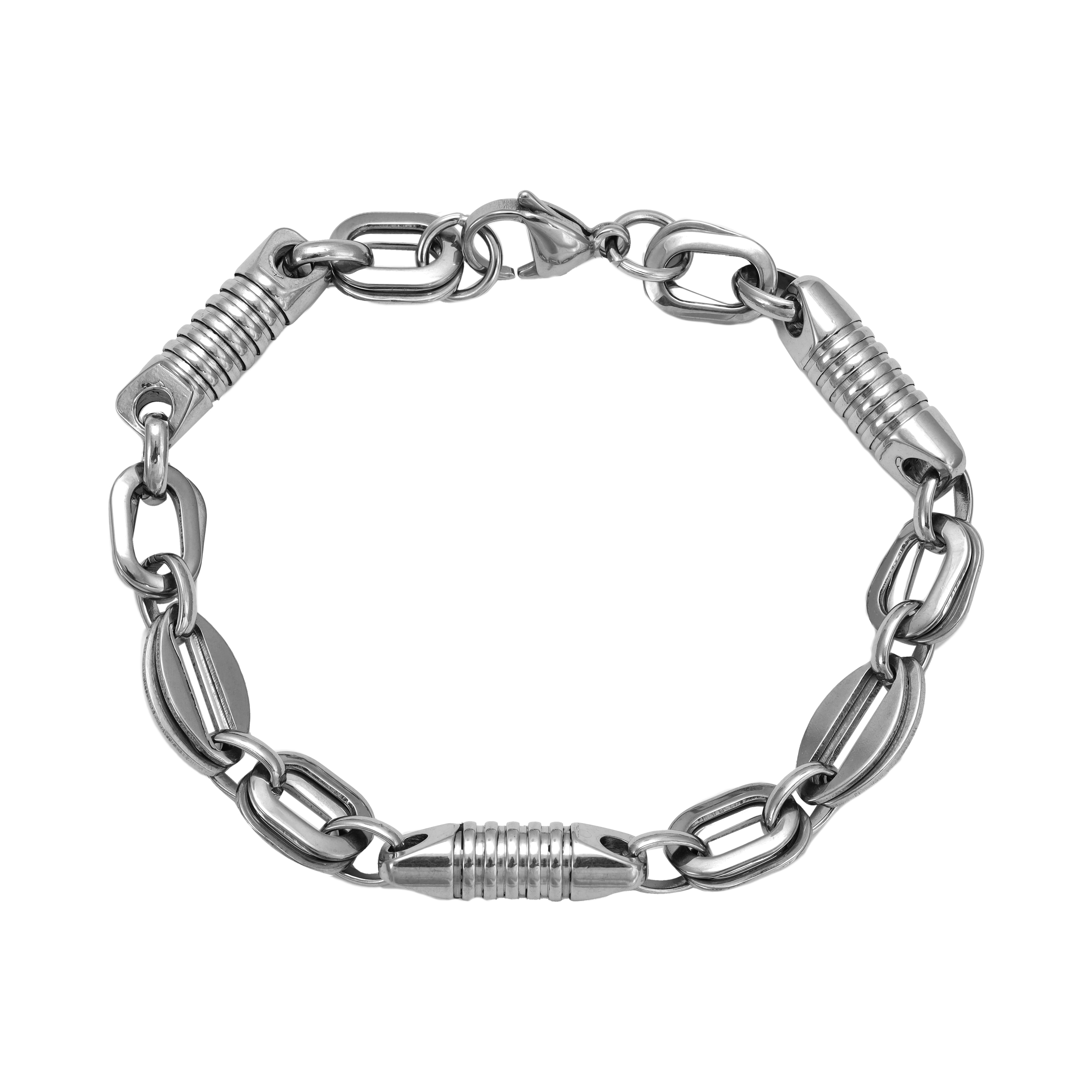 MonteCarlo + anchor chain bracelet 8mm wide 22cm made of stainless steel 