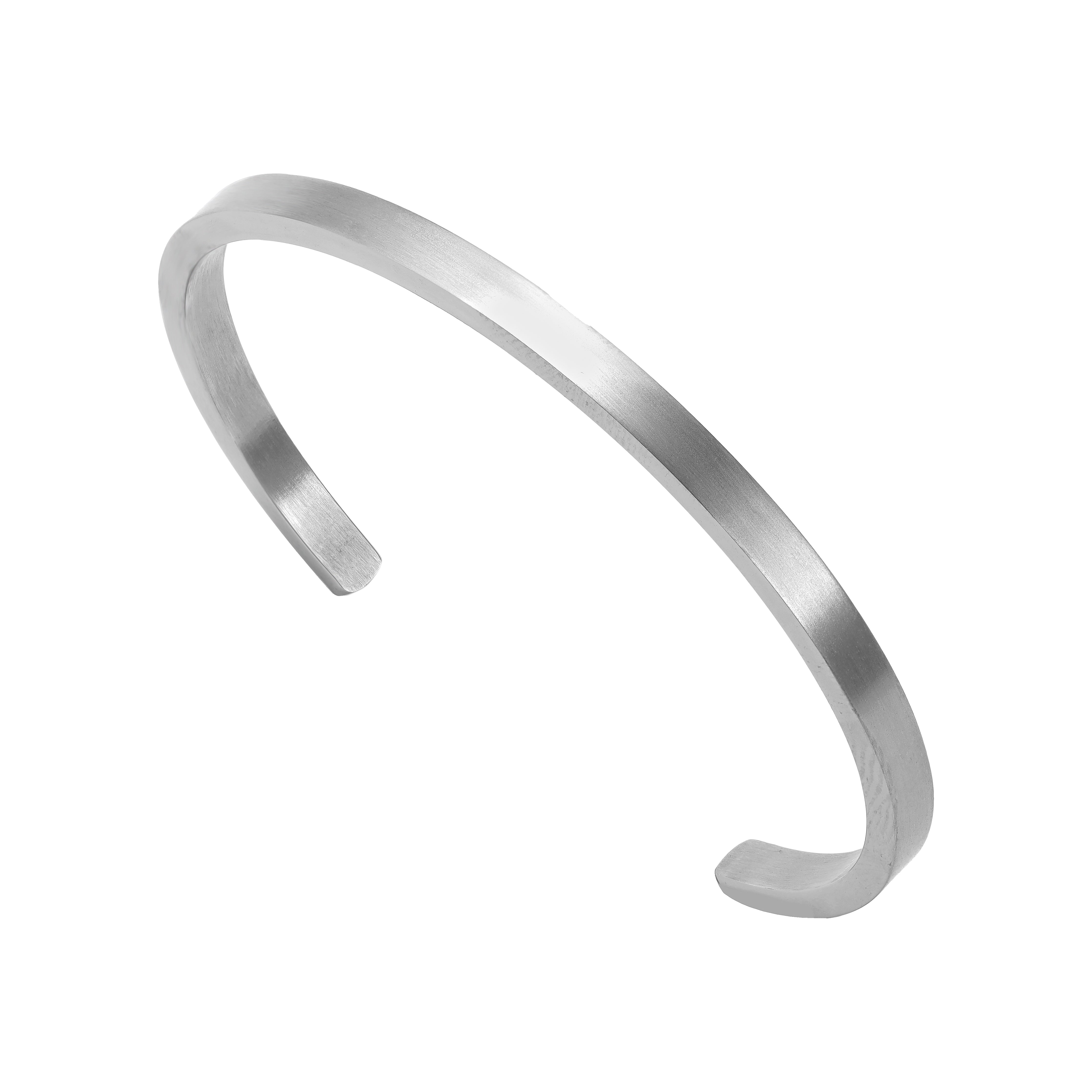 Ladies bangle bracelet 4mm wide made of stainless steel 