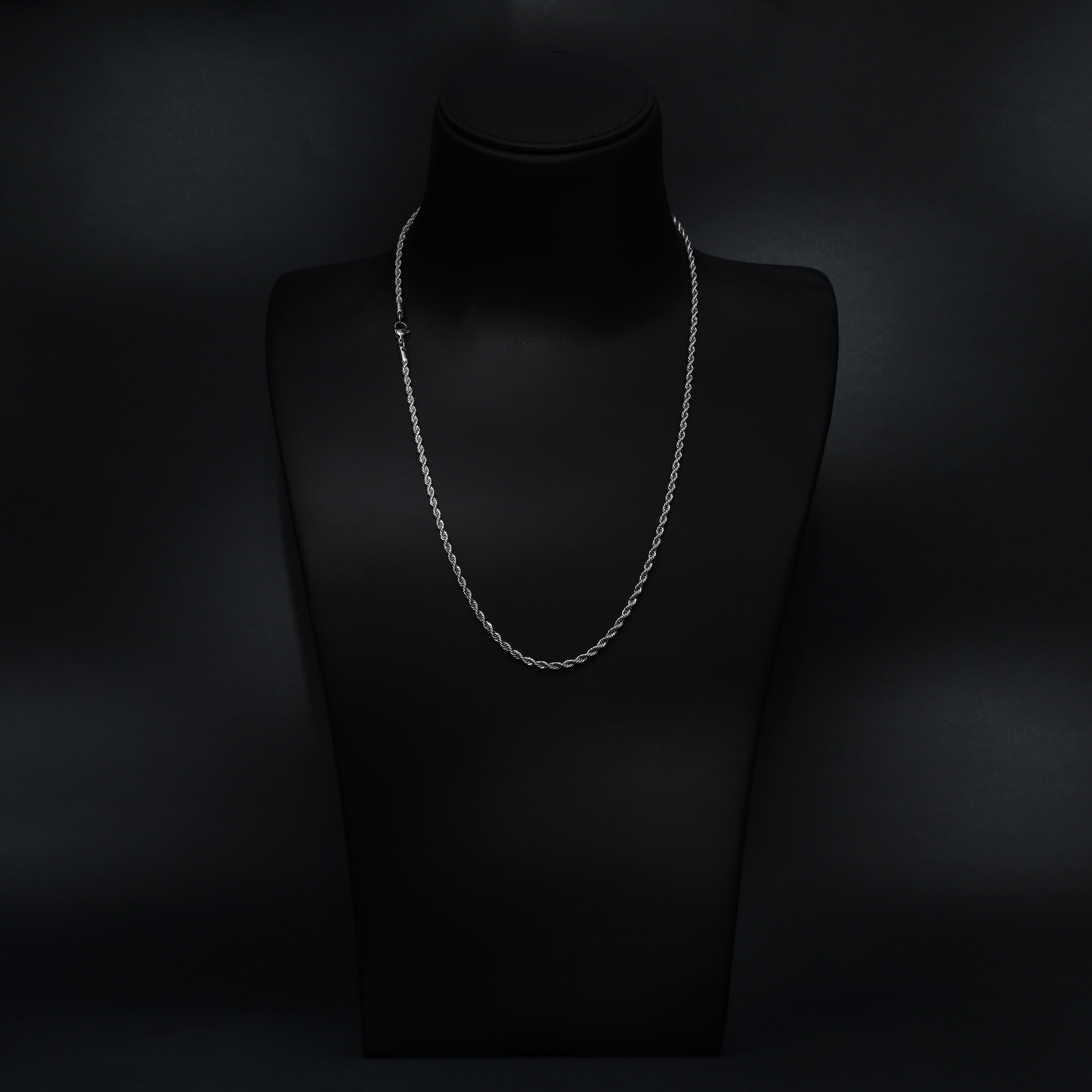 Kordelkette Rope Chain 3mm breit aus Edelstahl - Taipan Schmuck