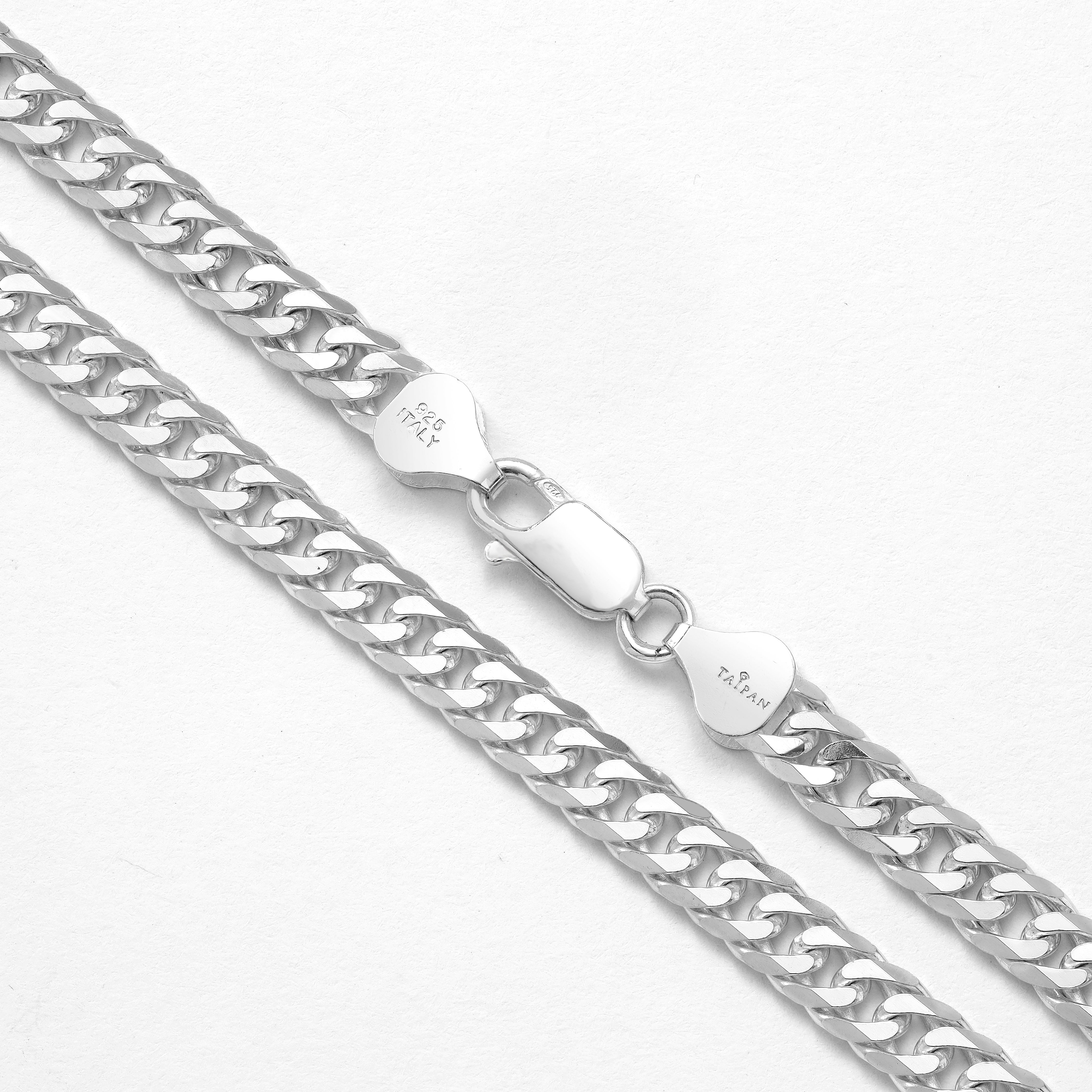 Double curb chain 6mm - 925 silver
