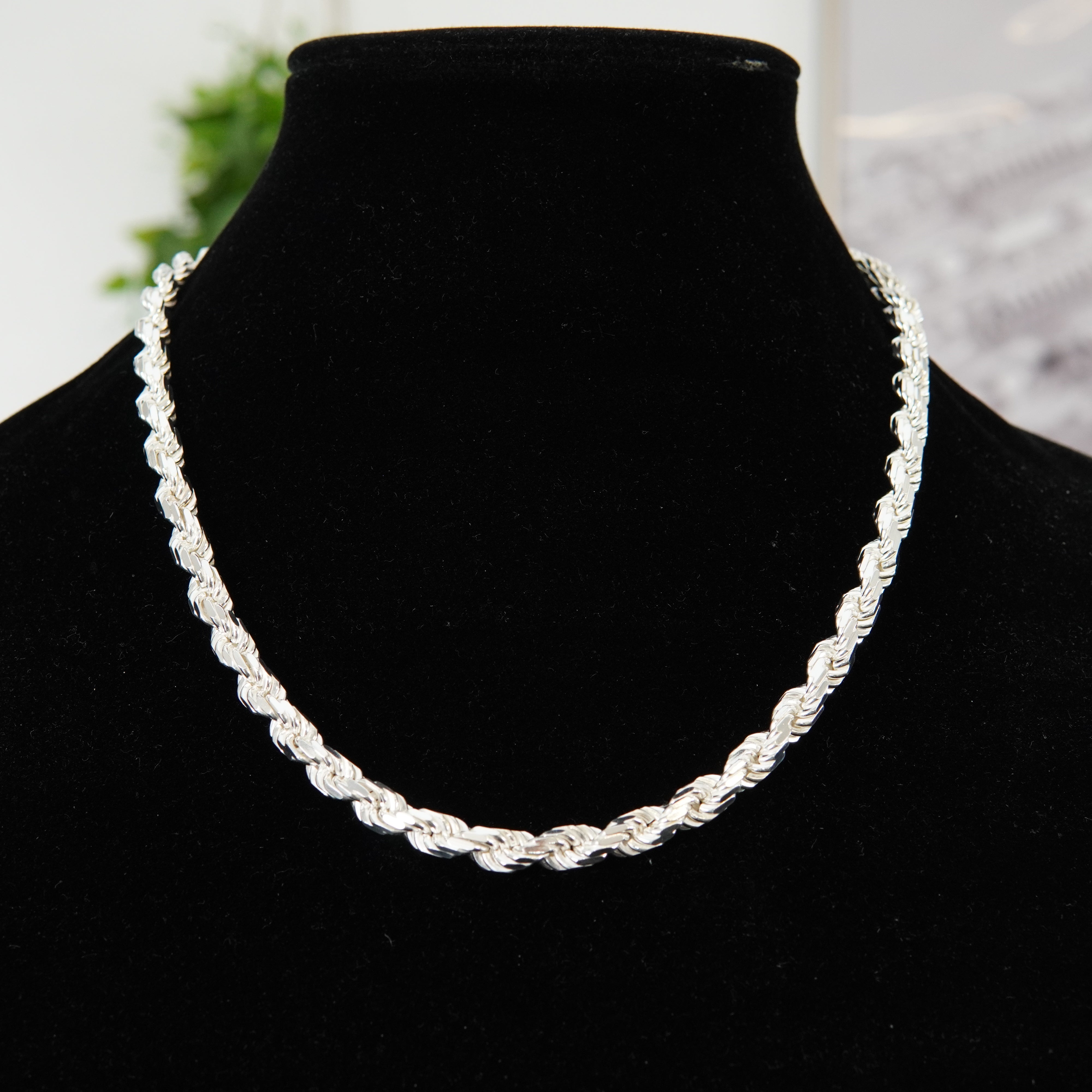 Kordelkette 7mm / 55cm Einzelstück 925 Silber