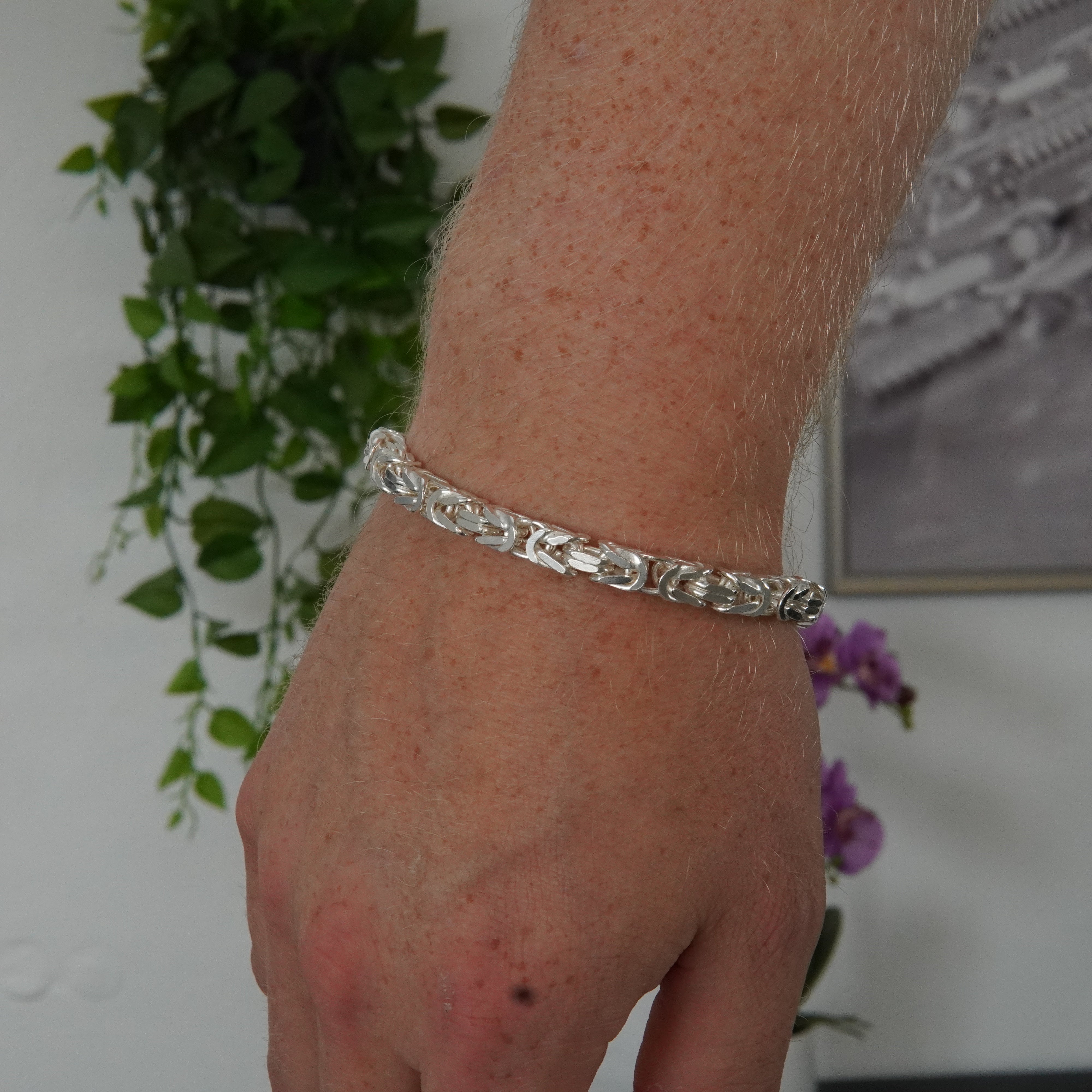 Königskette Armband 6mm / 23cm Einzelstück 925 Silber