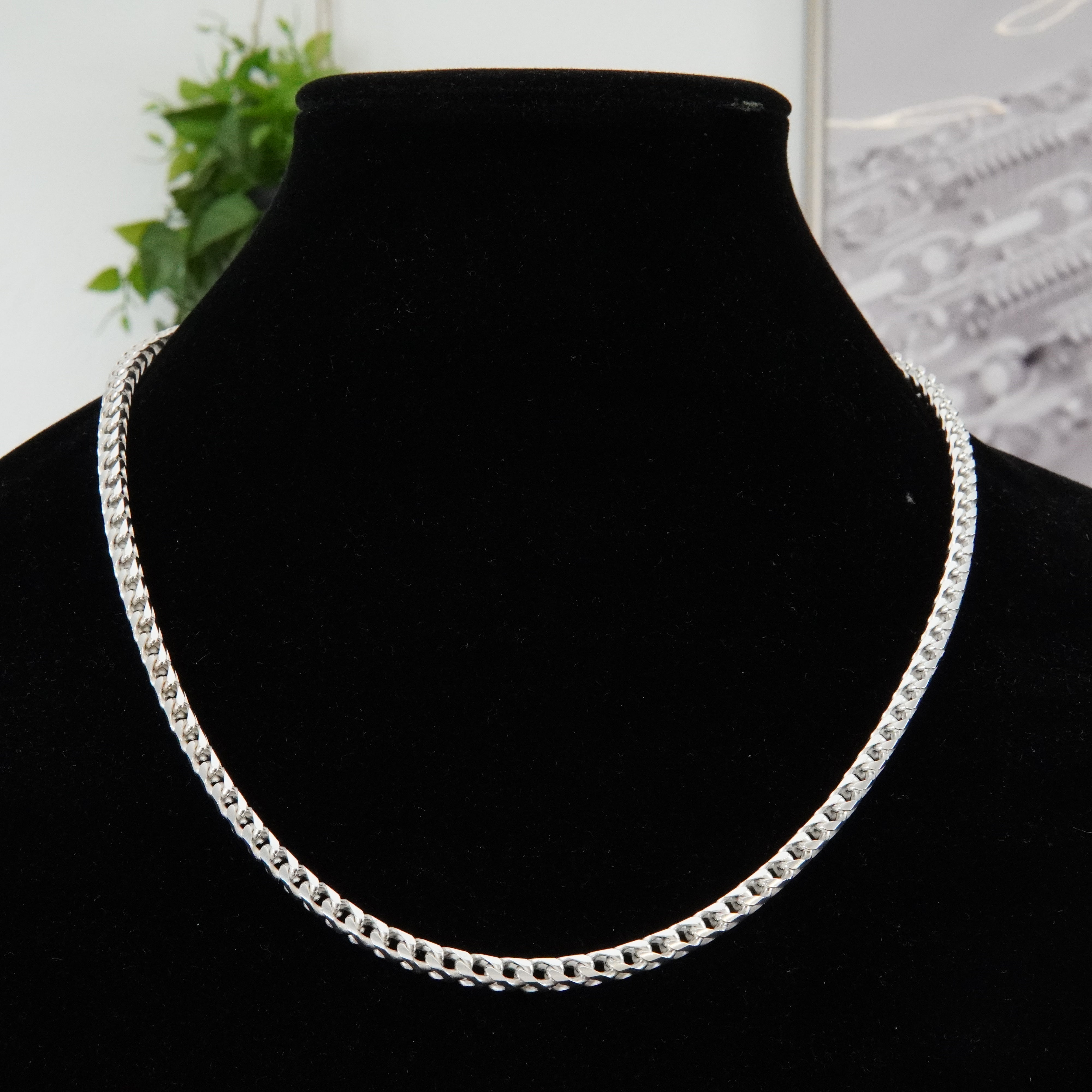 Zopfkette 5mm / 60cm Einzelstück 925 Silber