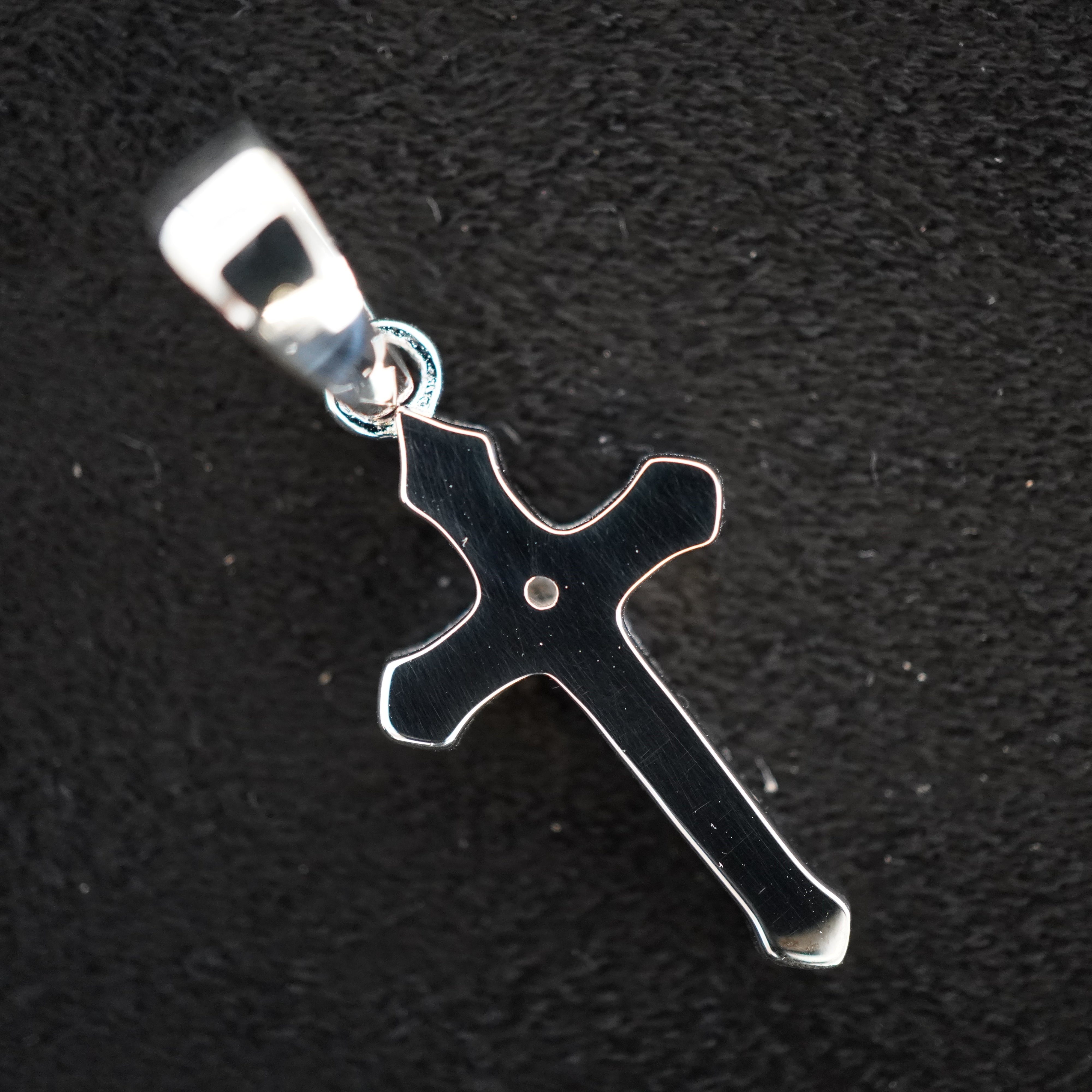 Kreuz Iced Out Stil Anhänger Einzelstück 925 Silber