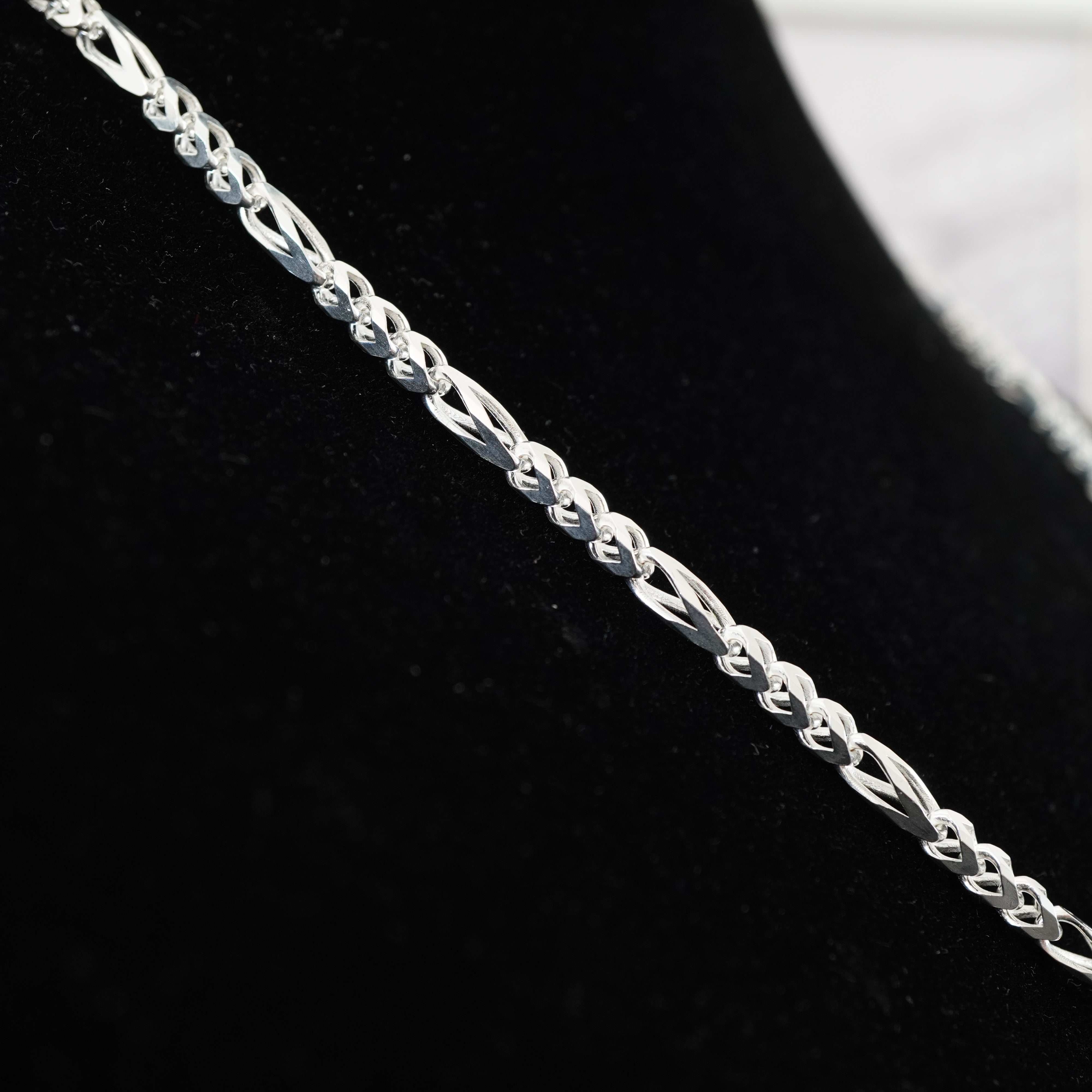 Figarokette Franco Chain 4,5mm / 70cm Einzelstück 925 Silber