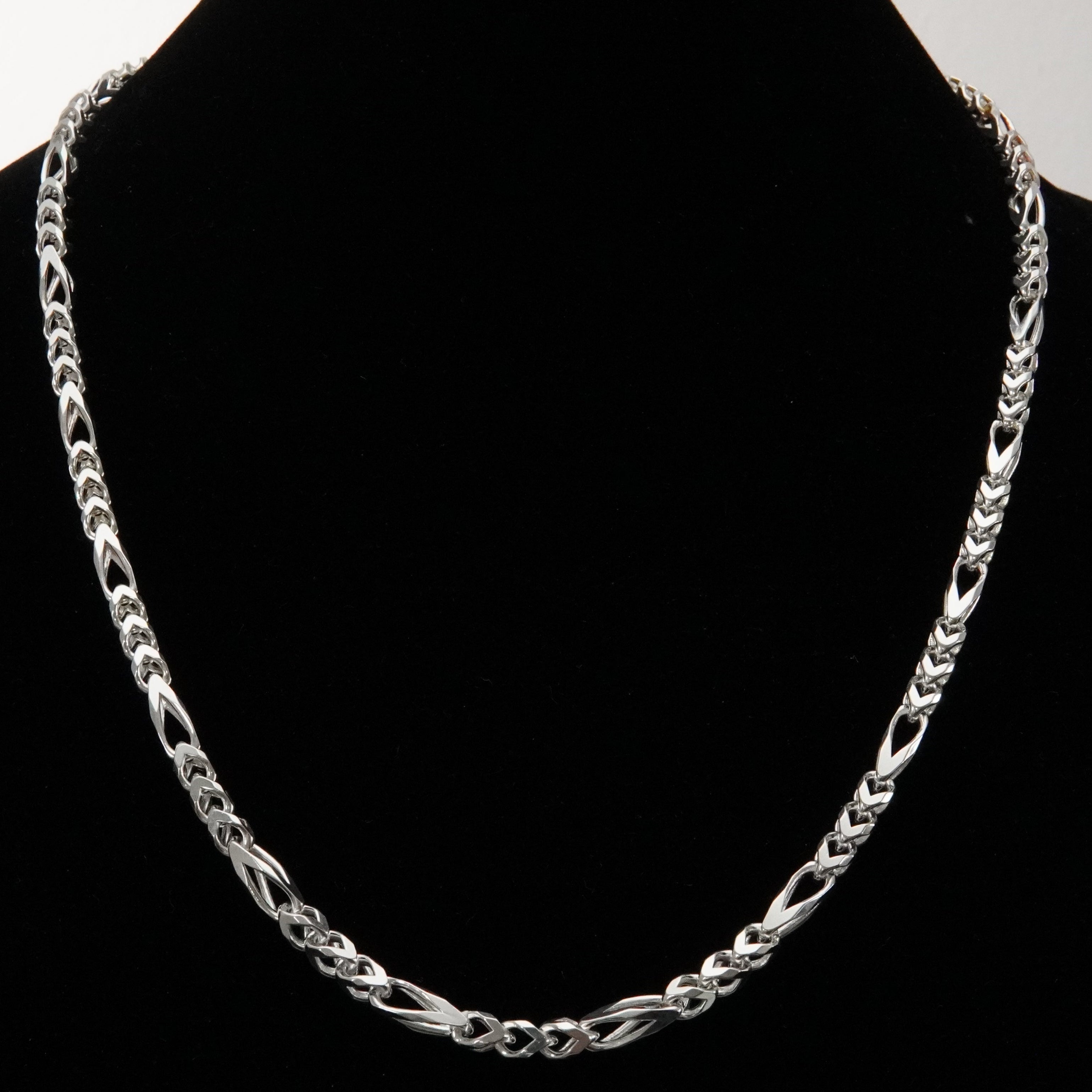 Figarokette Franco Chain 5,4mm / 70cm Einzelstück 925 Silber
