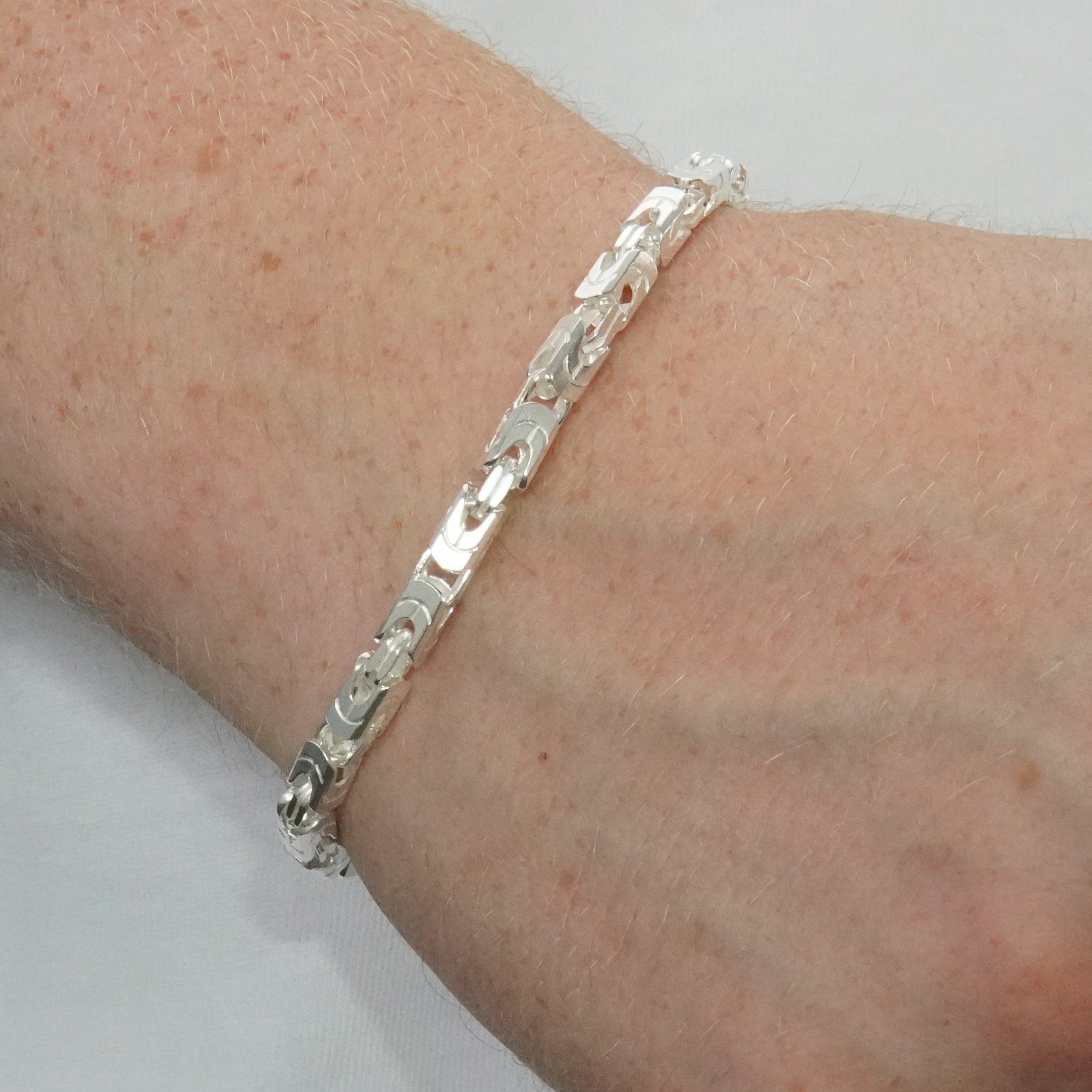 Königskette Armband 4,4mm / 21cm Einzelstück 925 Silber ultraflexibel