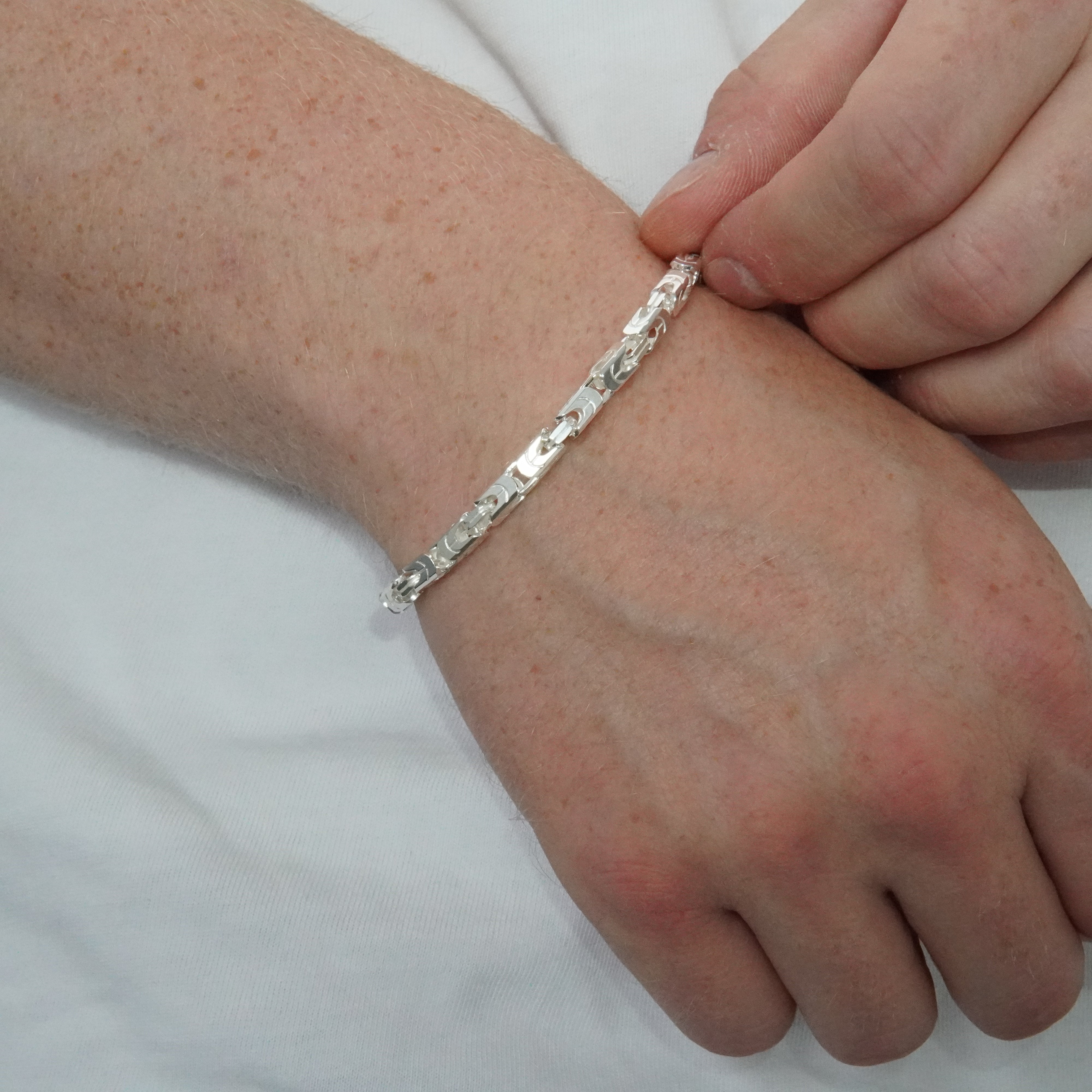 Königskette Armband 4,4mm / 21cm Einzelstück 925 Silber ultraflexibel