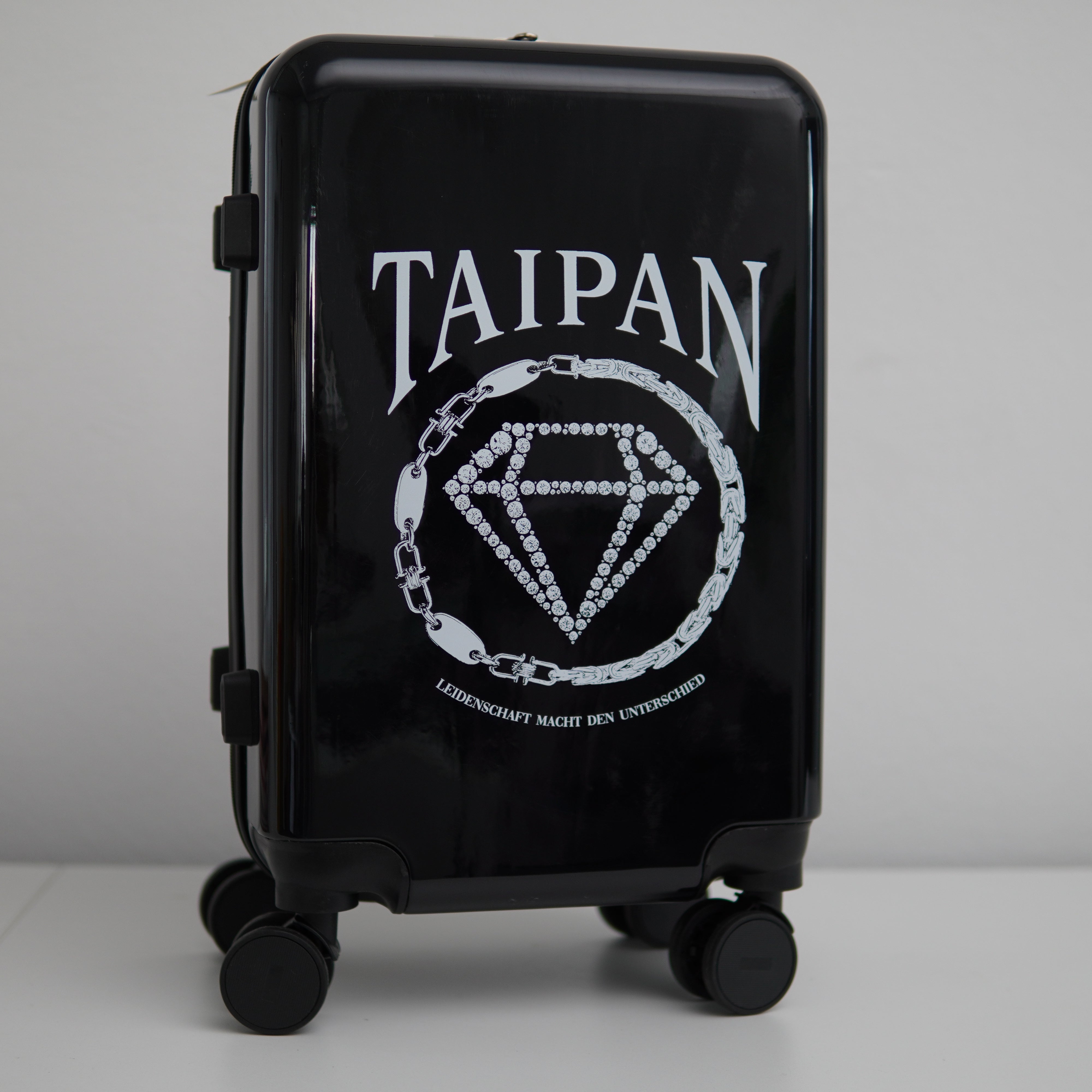 Handgepäck Koffer Trolley in schwarz mit Taipan Ketten Design