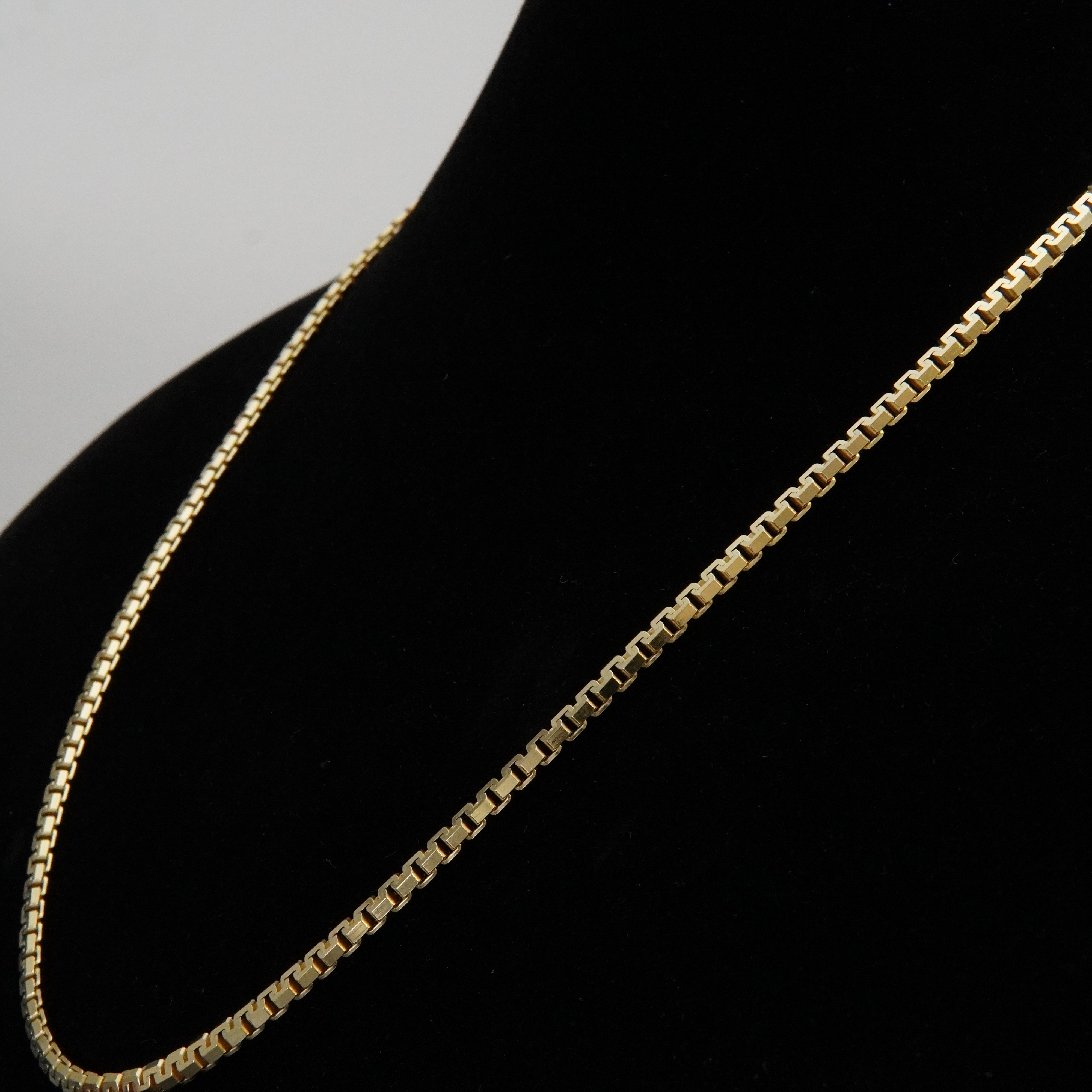 Box Chain 60cm / 4mm  925 Silber - vergoldet